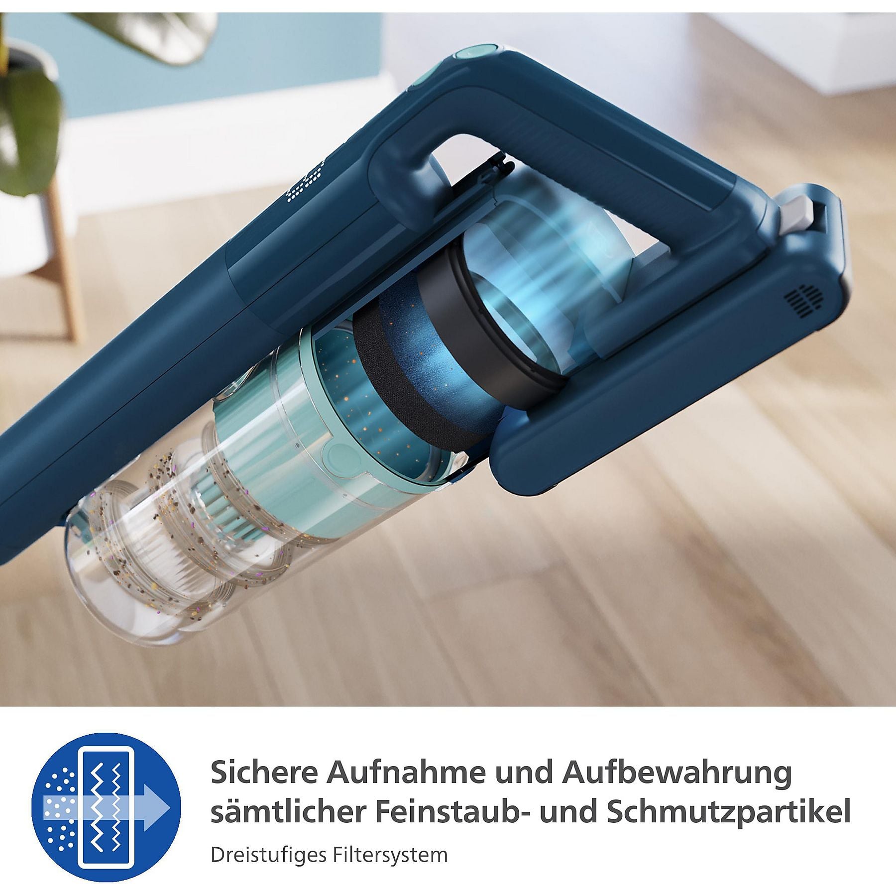 PHILIPS XC5242/10 Flex-it 5000 Series Laufzeit bis zu 60 Min., kabellos, Akkusauger, Stielsauger, Akkubetrieb, 25,2 Volt PHILIPS