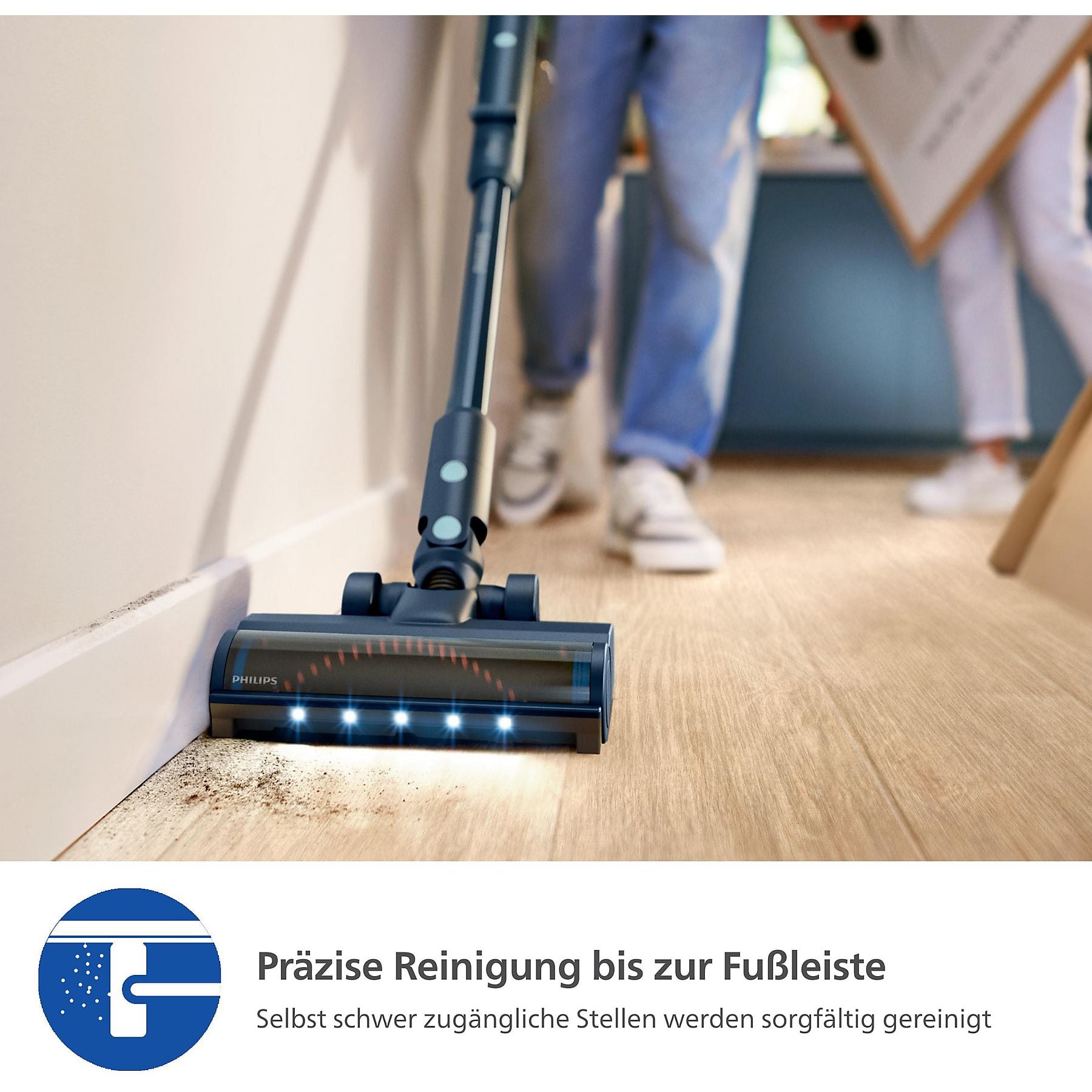 PHILIPS XC5242/10 Flex-it 5000 Series Laufzeit bis zu 60 Min., kabellos, Akkusauger, Stielsauger, Akkubetrieb, 25,2 Volt PHILIPS