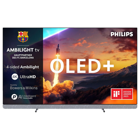 PHILIPS 77OLED910/12 OLED+ Ambilight TV (Flat, 77 Zoll / 194 cm, UHD 4K, SMART TV, Ambilight) PHILIPS