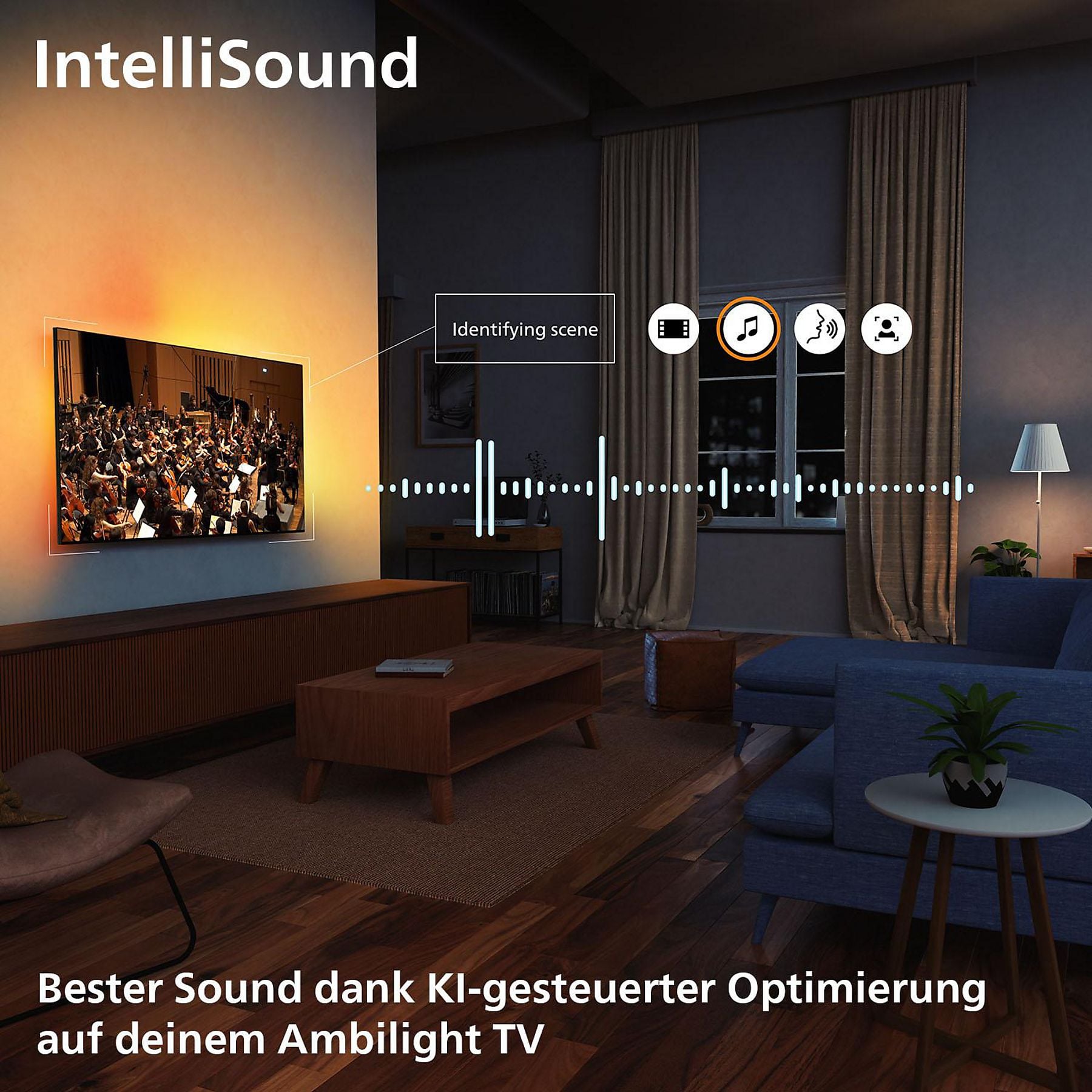 PHILIPS 77OLED910/12 OLED+ Ambilight TV (Flat, 77 Zoll / 194 cm, UHD 4K, SMART TV, Ambilight) PHILIPS