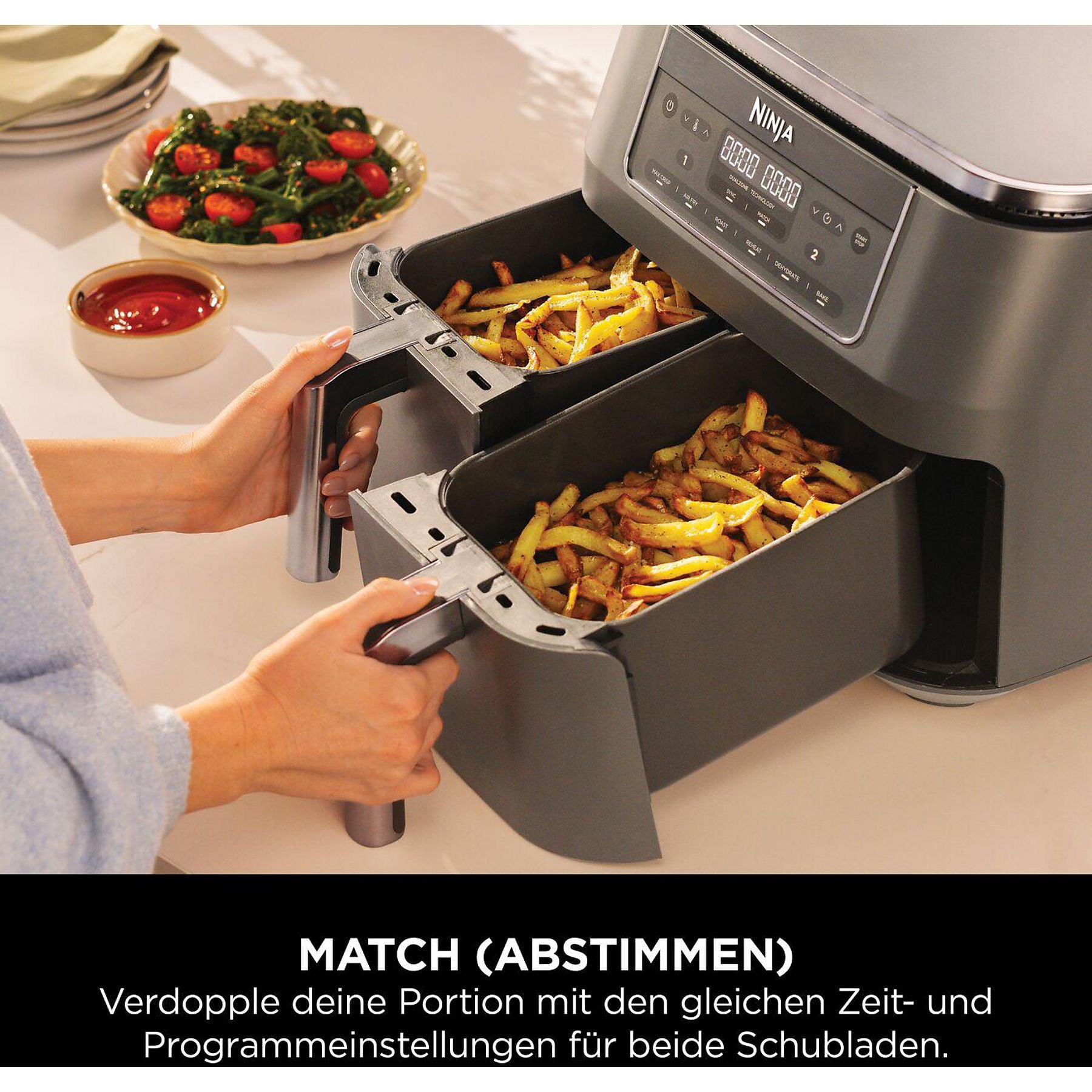 NINJA DZ300EU 7.6 l Heißluftfritteuse NINJA