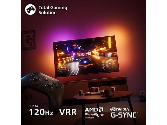 PHILIPS 55OLED760/12 OLED Ambilight TV (Flat, 55 Zoll / 139 cm, UHD 4K, SMART TV, Ambilight) PHILIPS