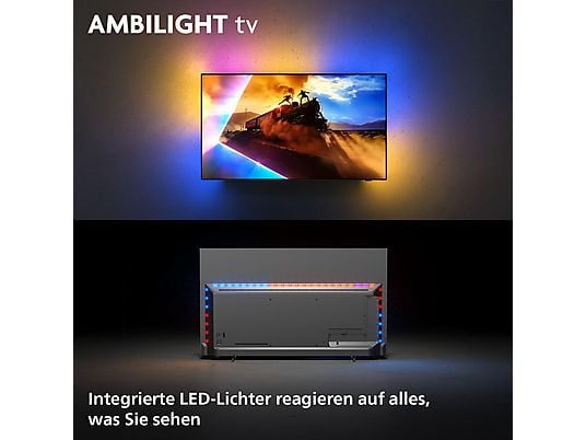 PHILIPS 55OLED760/12 OLED Ambilight TV (Flat, 55 Zoll / 139 cm, UHD 4K, SMART TV, Ambilight) PHILIPS