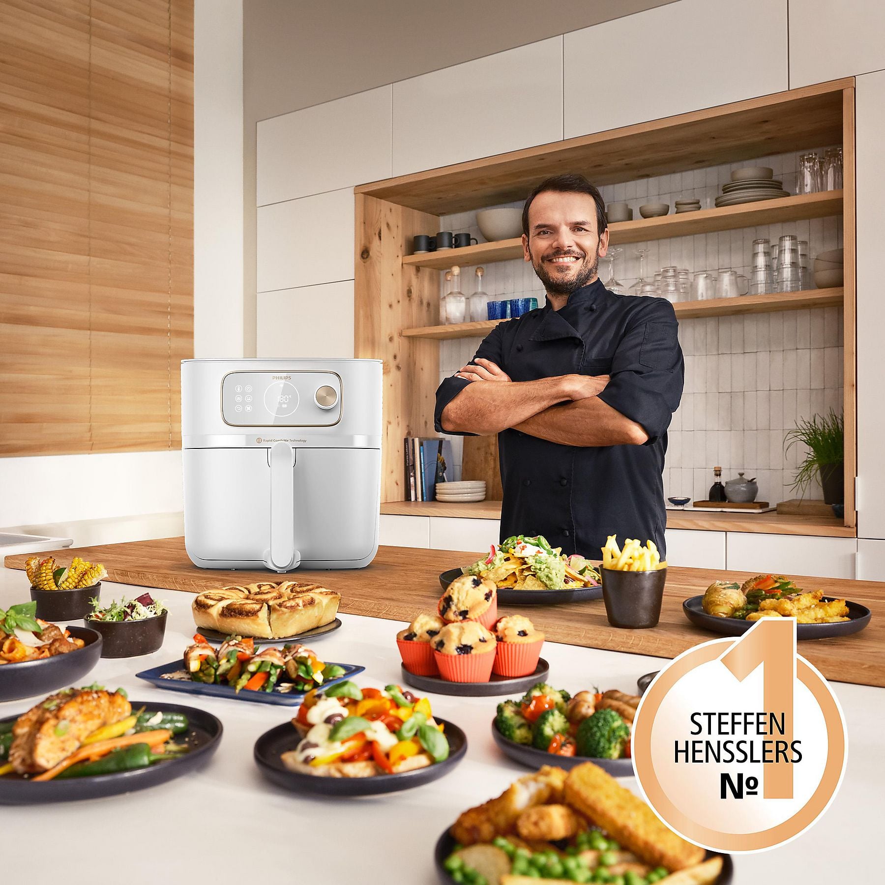 PHILIPS HD9876/20 Airfryer Connected XXL Series 7000 8.3L Heißluftfritteuse PHILIPS