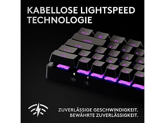 LOGITECH G PRO X 60 LIGHTSPEED, Gaming Tastatur, Mechanisch, Sonstiges, kabellos, Black LOGITECH