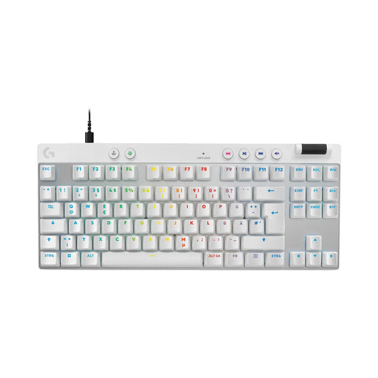 LOGITECH PRO X TKL RAPID mit magnetischen Analogschaltern, Gaming-Tastatur, kabelgebunden, White LOGITECH