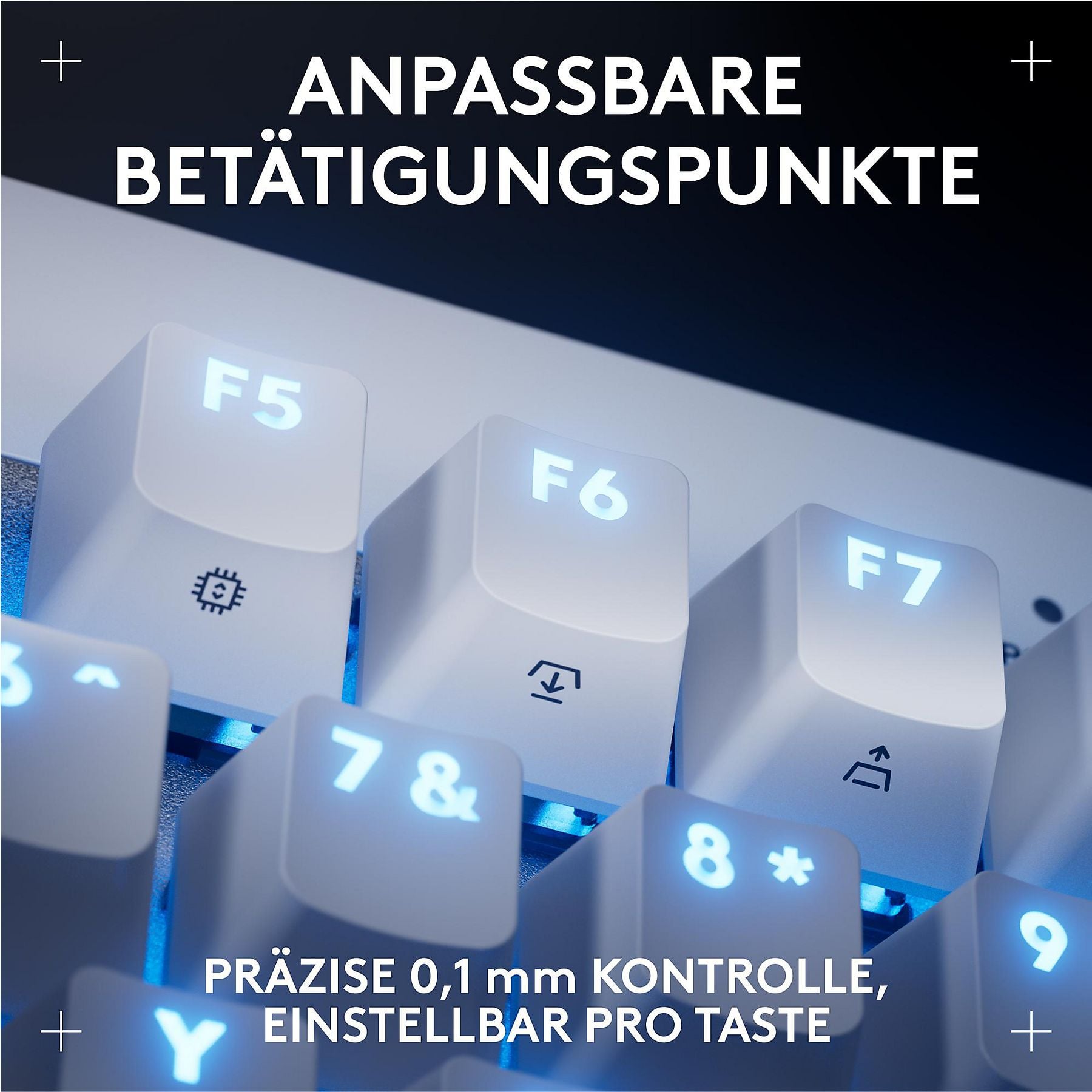 LOGITECH PRO X TKL RAPID mit magnetischen Analogschaltern, Gaming-Tastatur, kabelgebunden, White LOGITECH