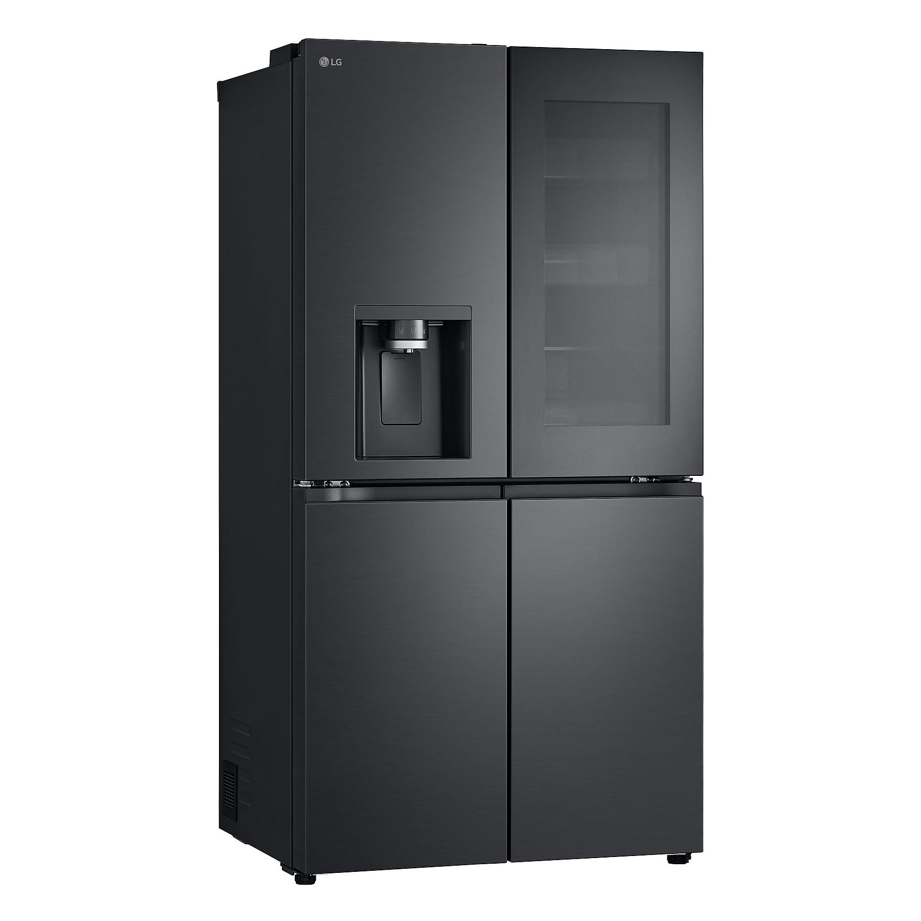 LG GMG960MMSD mit Craft Ice, InstaView® Multi-Door mit Craft Ice French Door (638 l, E, 1792 mm hoch, Essence Black Steel) LG