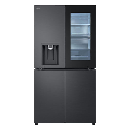 LG GMG960MMSD mit Craft Ice, InstaView® Multi-Door mit Craft Ice French Door (638 l, E, 1792 mm hoch, Essence Black Steel) LG