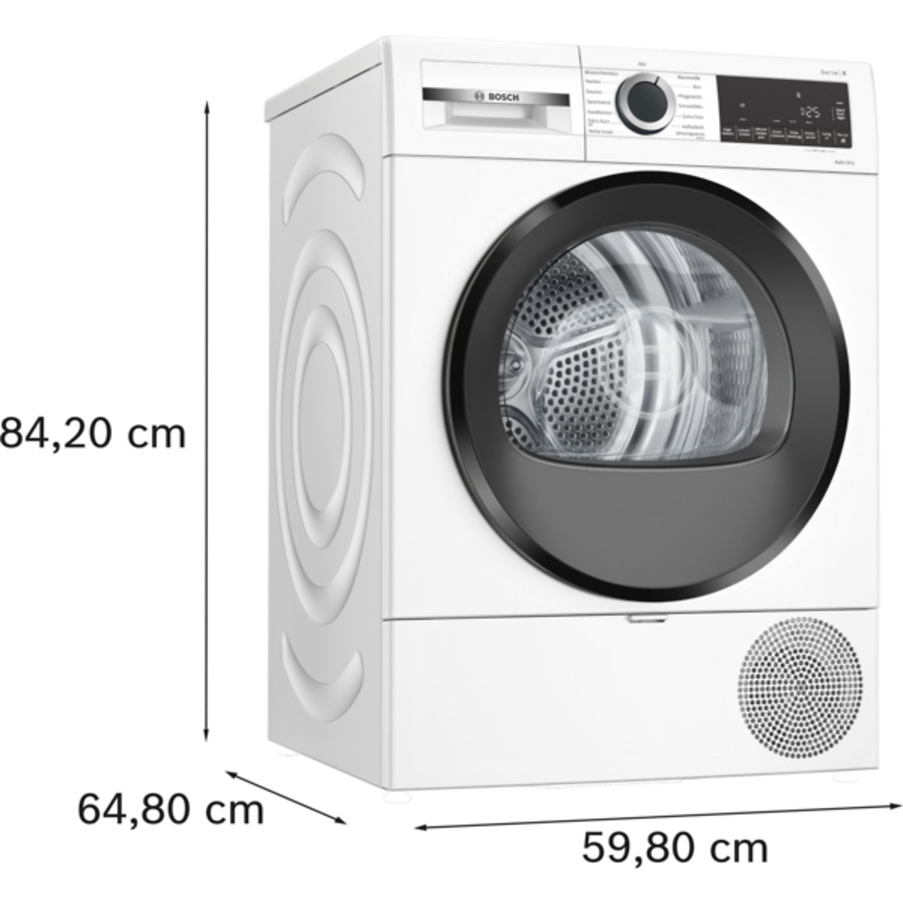 BOSCH WQG241031 Wärmepumpetrockner Serie 6 (9,0 kg, Weiß) BOSCH