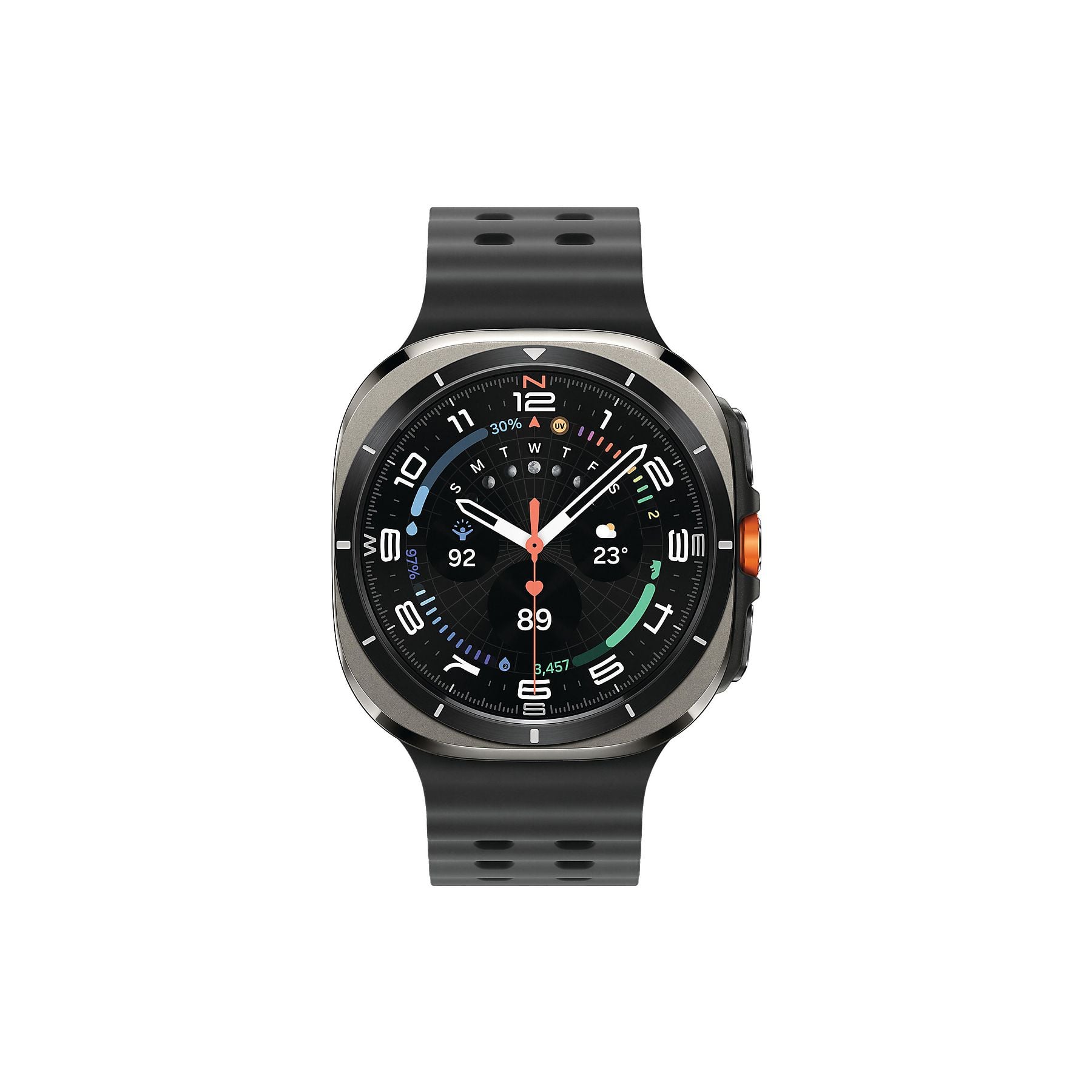 SAMSUNG Galaxy Watch Ultra 47 mm Smartwatch Nitrilkautschuk, 90-140 mm, Titanium Silver SAMSUNG