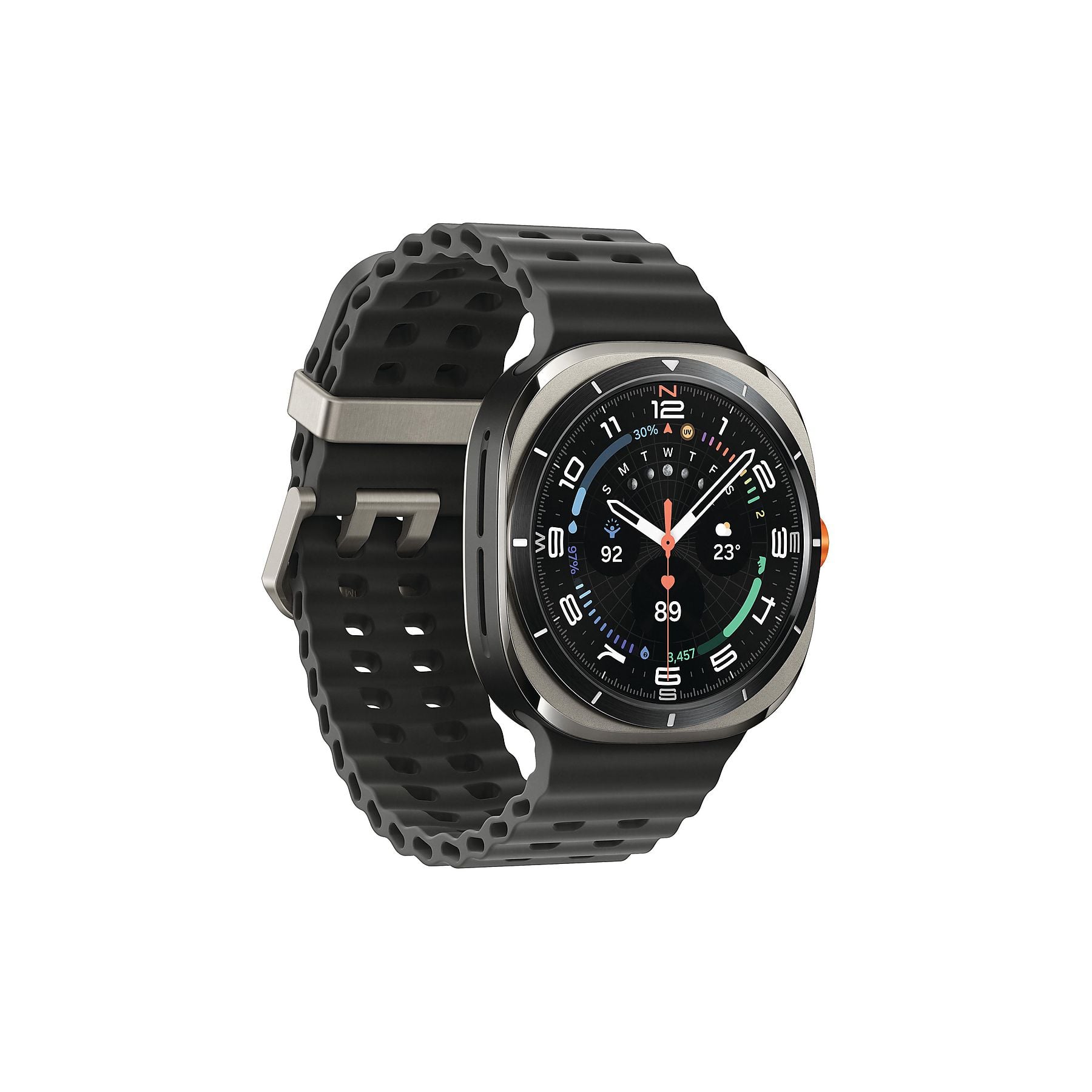 SAMSUNG Galaxy Watch Ultra 47 mm Smartwatch Nitrilkautschuk, 90-140 mm, Titanium Silver SAMSUNG