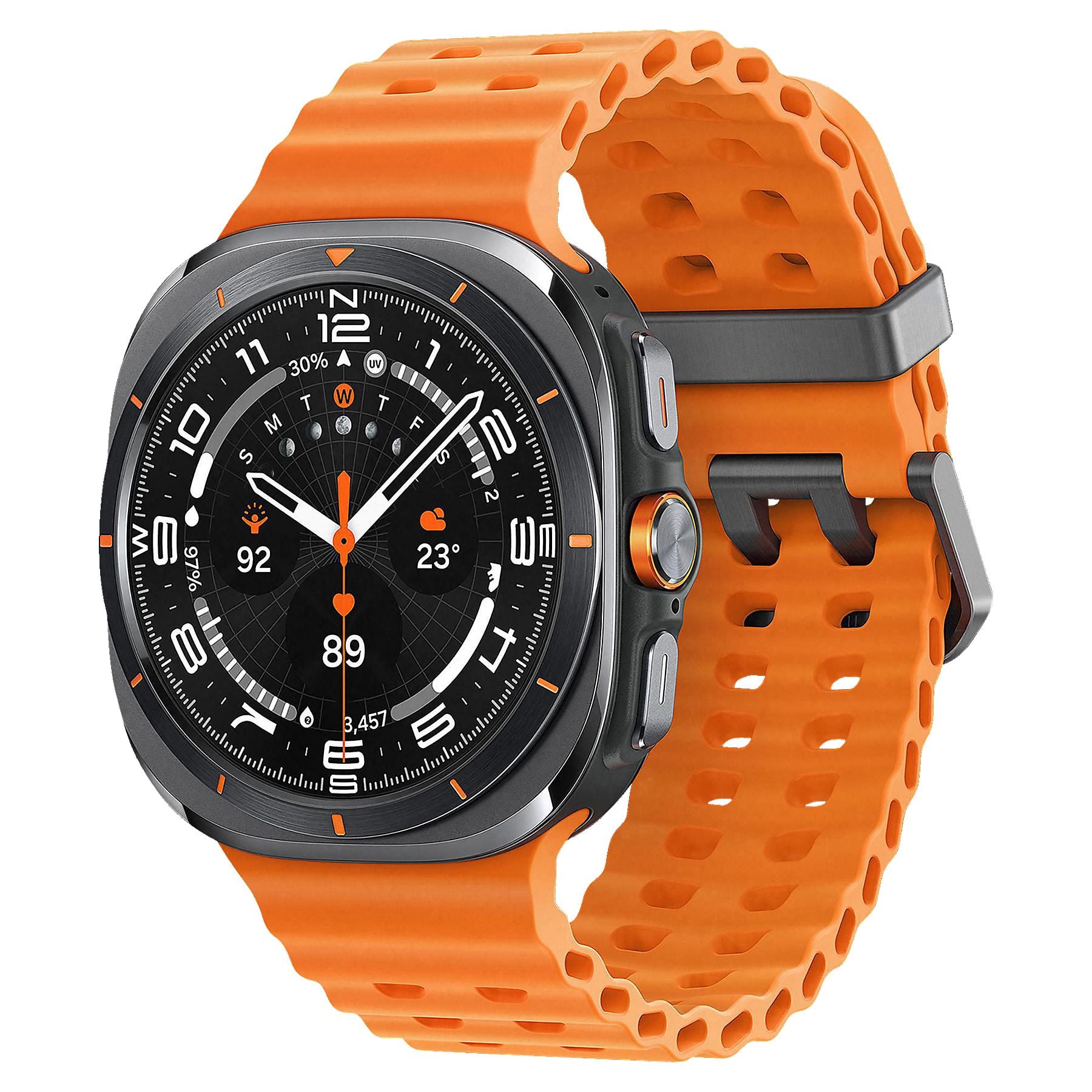 SAMSUNG Galaxy Watch Ultra 47 mm Smartwatch Nitrilkautschuk, 90-140 mm, Titanium Gray SAMSUNG