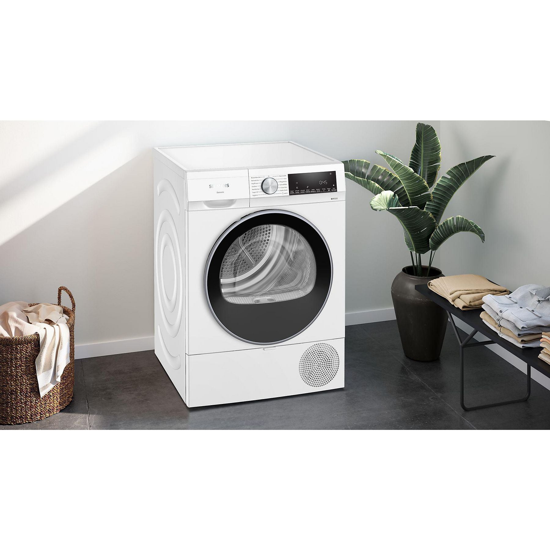 SIEMENS WQ43G2D0EM Wärmepumpentrockner iQ500 (9,0 kg, Weiß) SIEMENS