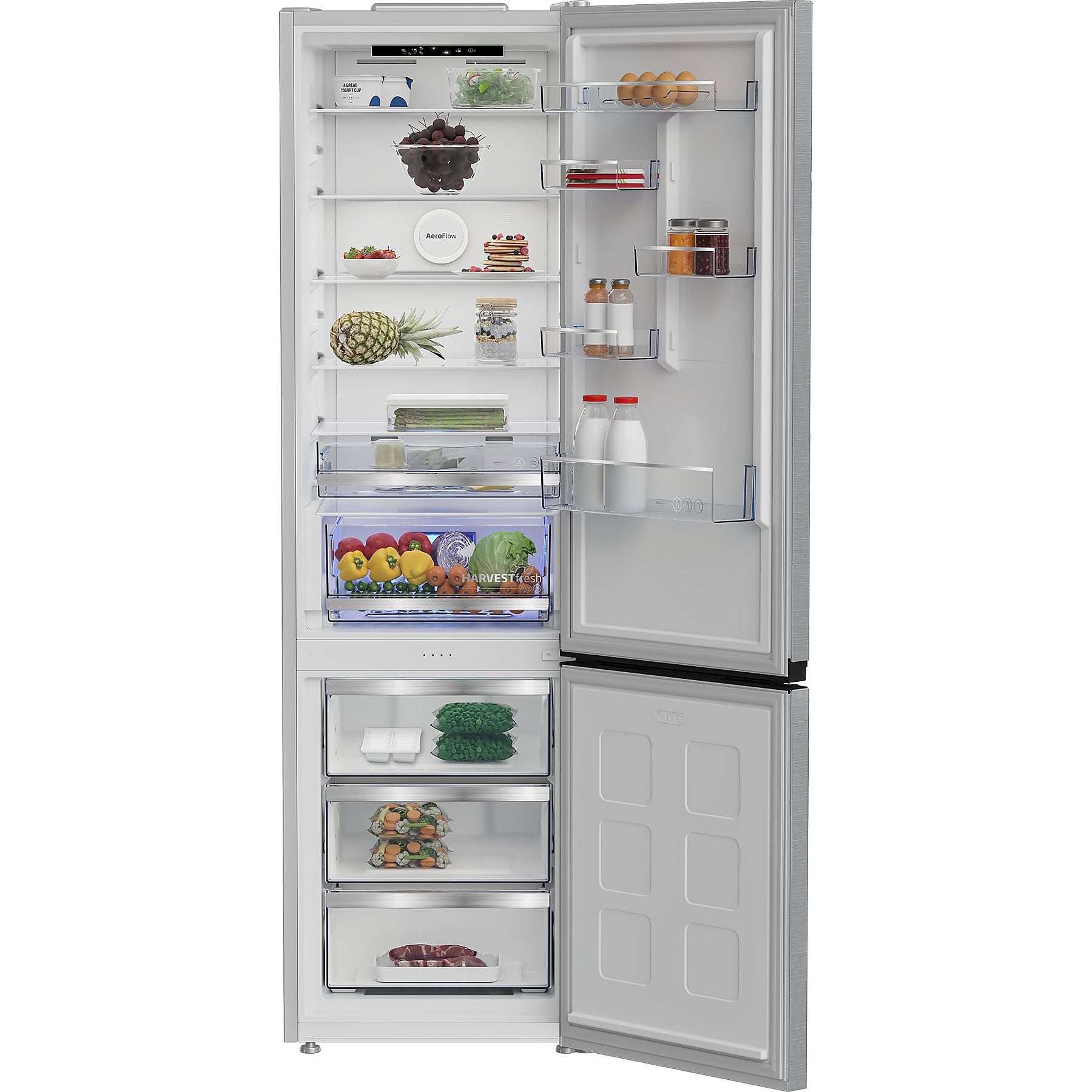 BEKO B5RCNA416HXB Kühlgefrierkombination (C, 415 l, 2035 mm hoch, Edelstahl-Look) BEKO
