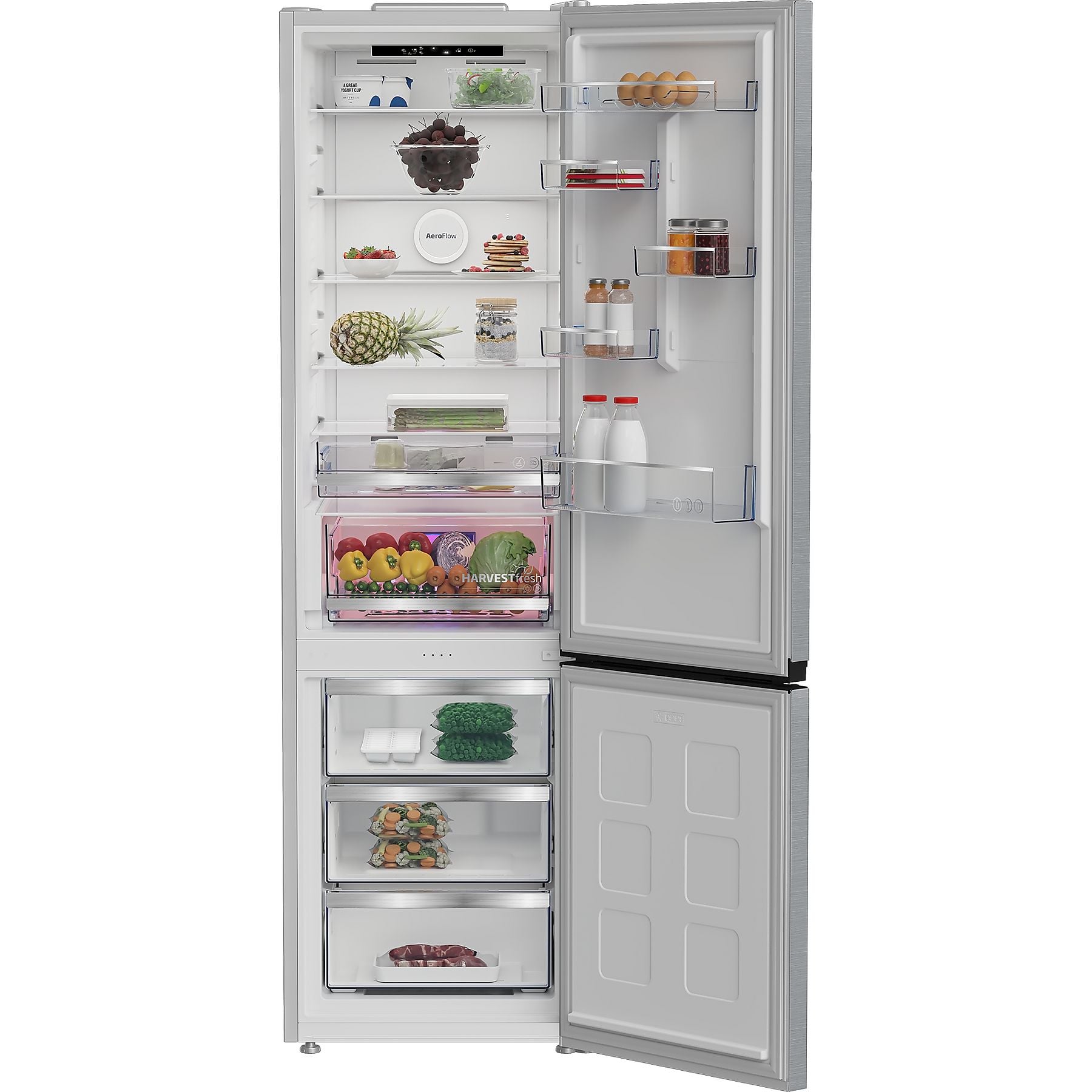BEKO B5RCNA416HXB Kühlgefrierkombination (C, 415 l, 2035 mm hoch, Edelstahl-Look) BEKO