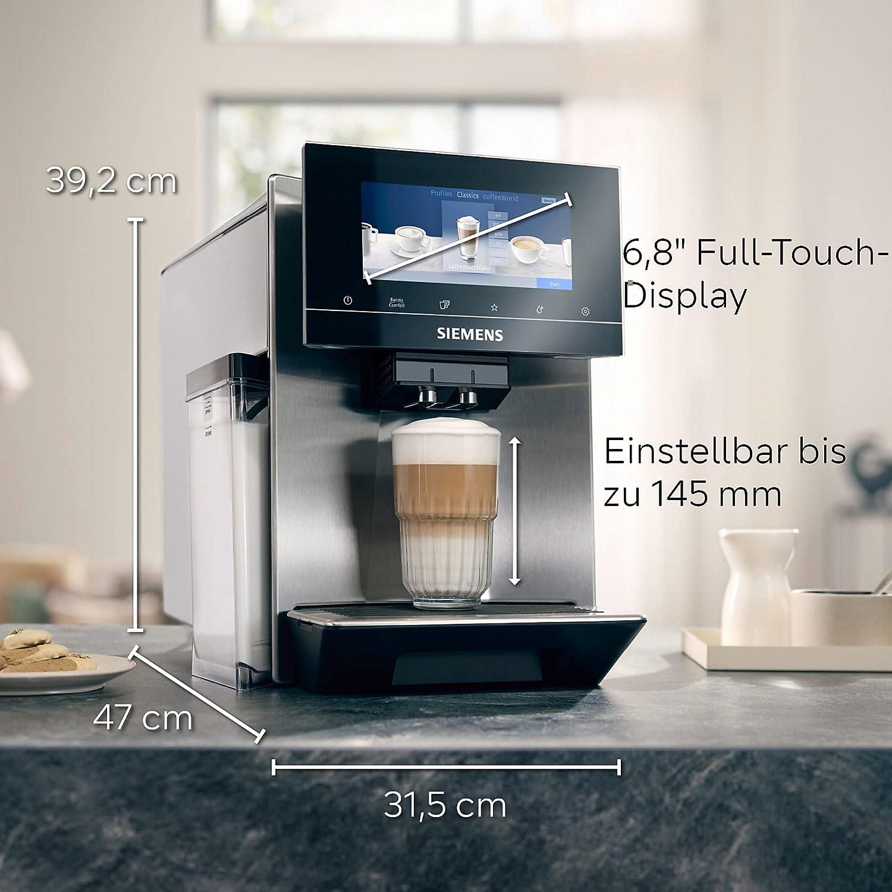 SIEMENS TQ907D03 EQ900 Kaffeevollautomat Edelstahl SIEMENS