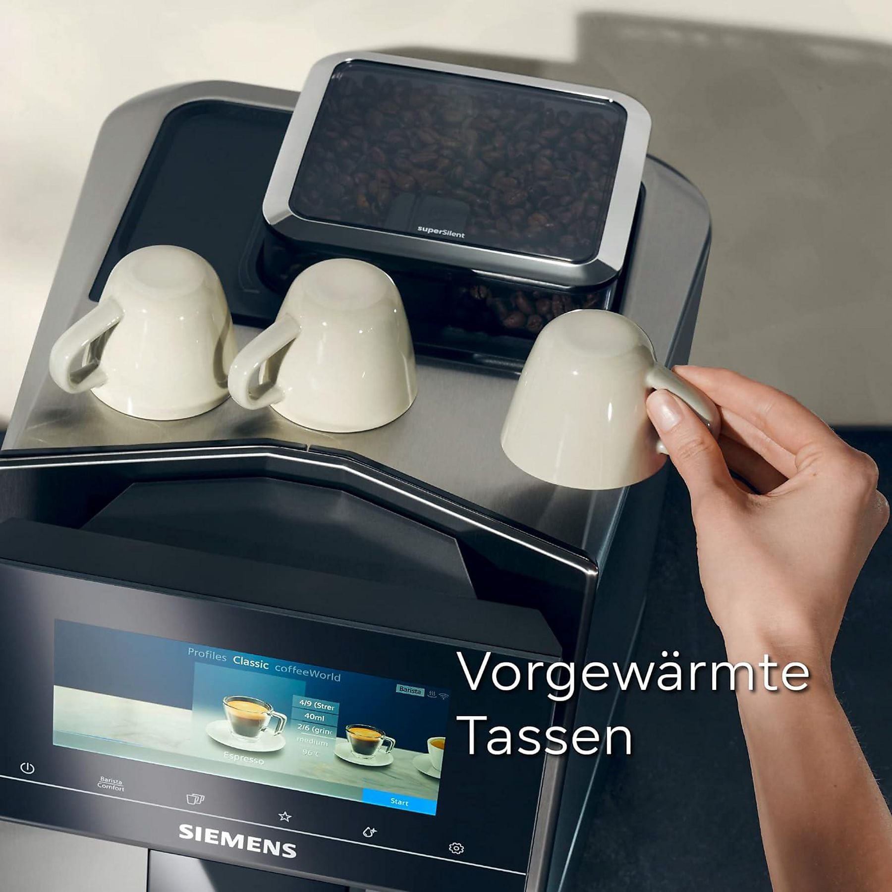 SIEMENS TQ907D03 EQ900 Kaffeevollautomat Edelstahl SIEMENS