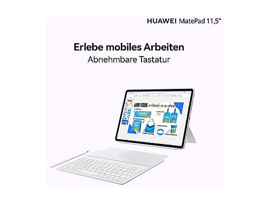 HUAWEI MatePad 11.5", 2025, abnehmbare Tastatur, PaperMatte Display, 8 GB, Tablet, 256 GB, 11,5 Zoll, Gray HUAWEI