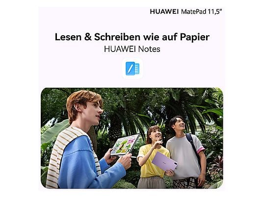 HUAWEI MatePad 11.5", 2025, abnehmbare Tastatur, PaperMatte Display, 8 GB, Tablet, 256 GB, 11,5 Zoll, Gray HUAWEI