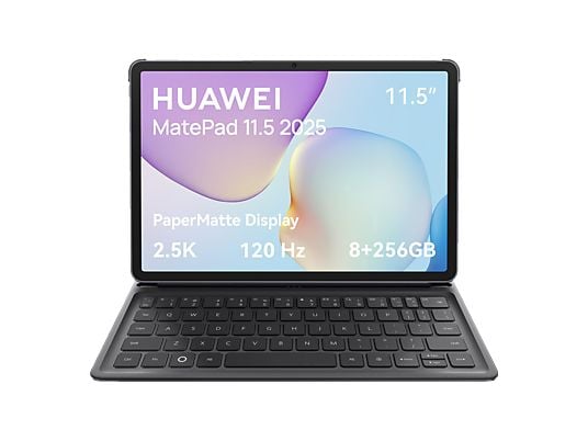 HUAWEI MatePad 11.5", 2025, abnehmbare Tastatur, PaperMatte Display, 8 GB, Tablet, 256 GB, 11,5 Zoll, Gray HUAWEI