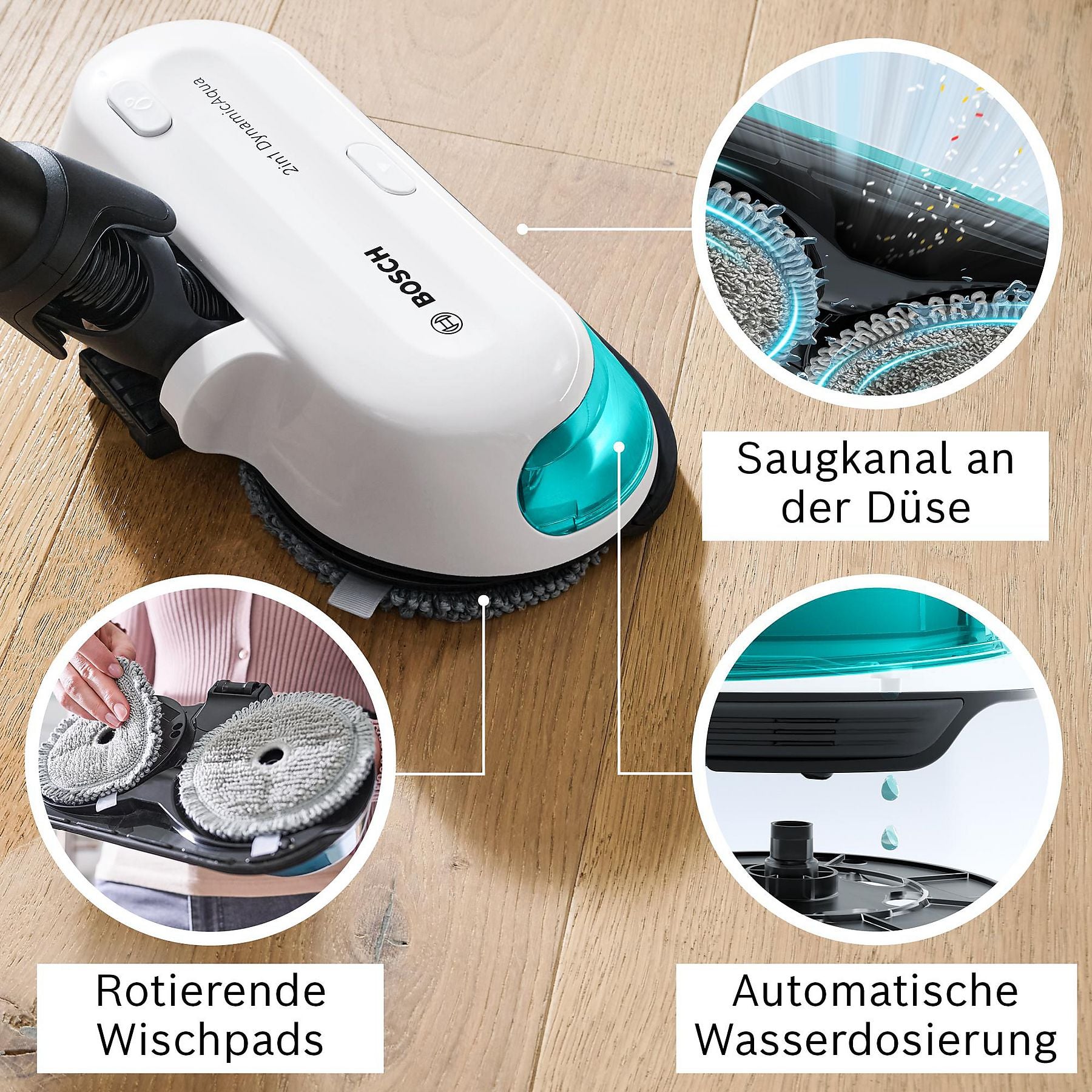 BOSCH BKS71HYG1 Unlimited 7 ProHygienic Aqua Stielsauger, Akkubetrieb BOSCH