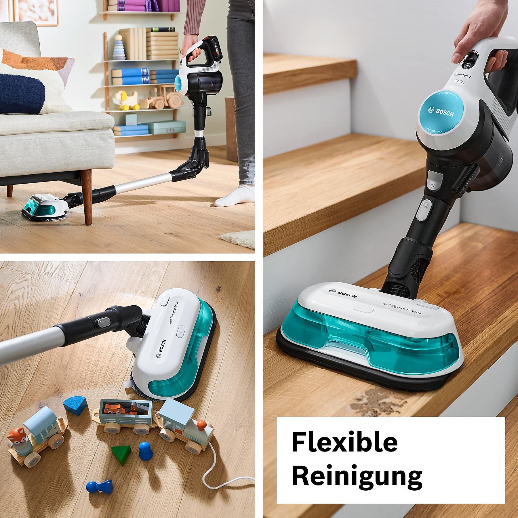 BOSCH BKS71HYG1 Unlimited 7 ProHygienic Aqua Stielsauger, Akkubetrieb BOSCH
