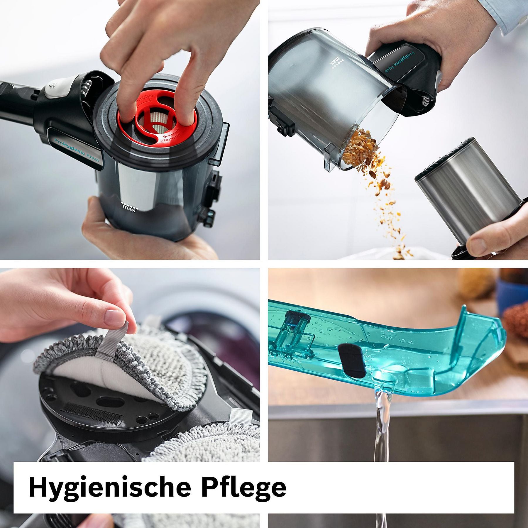BOSCH BKS71HYG1 Unlimited 7 ProHygienic Aqua Stielsauger, Akkubetrieb BOSCH