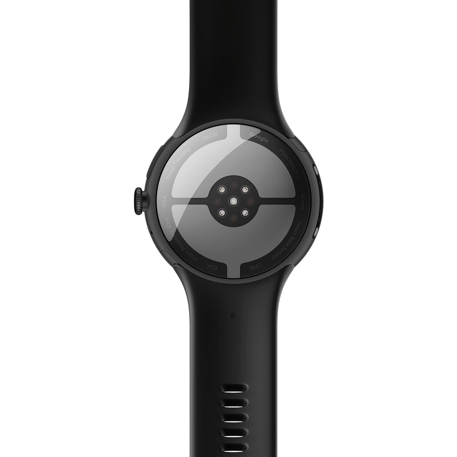 GOOGLE Pixel Watch 4 45 Wi-Fi Smartwatch Fluorelastomer, 150-215, Obsidian GOOGLE
