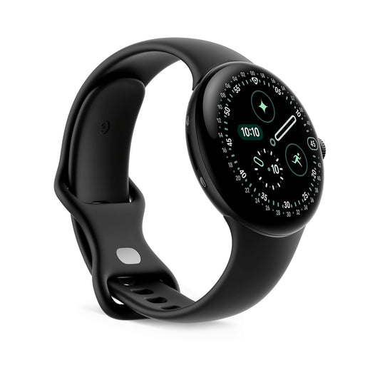 GOOGLE Pixel Watch 4 45 Wi-Fi Smartwatch Fluorelastomer, 150-215, Obsidian GOOGLE