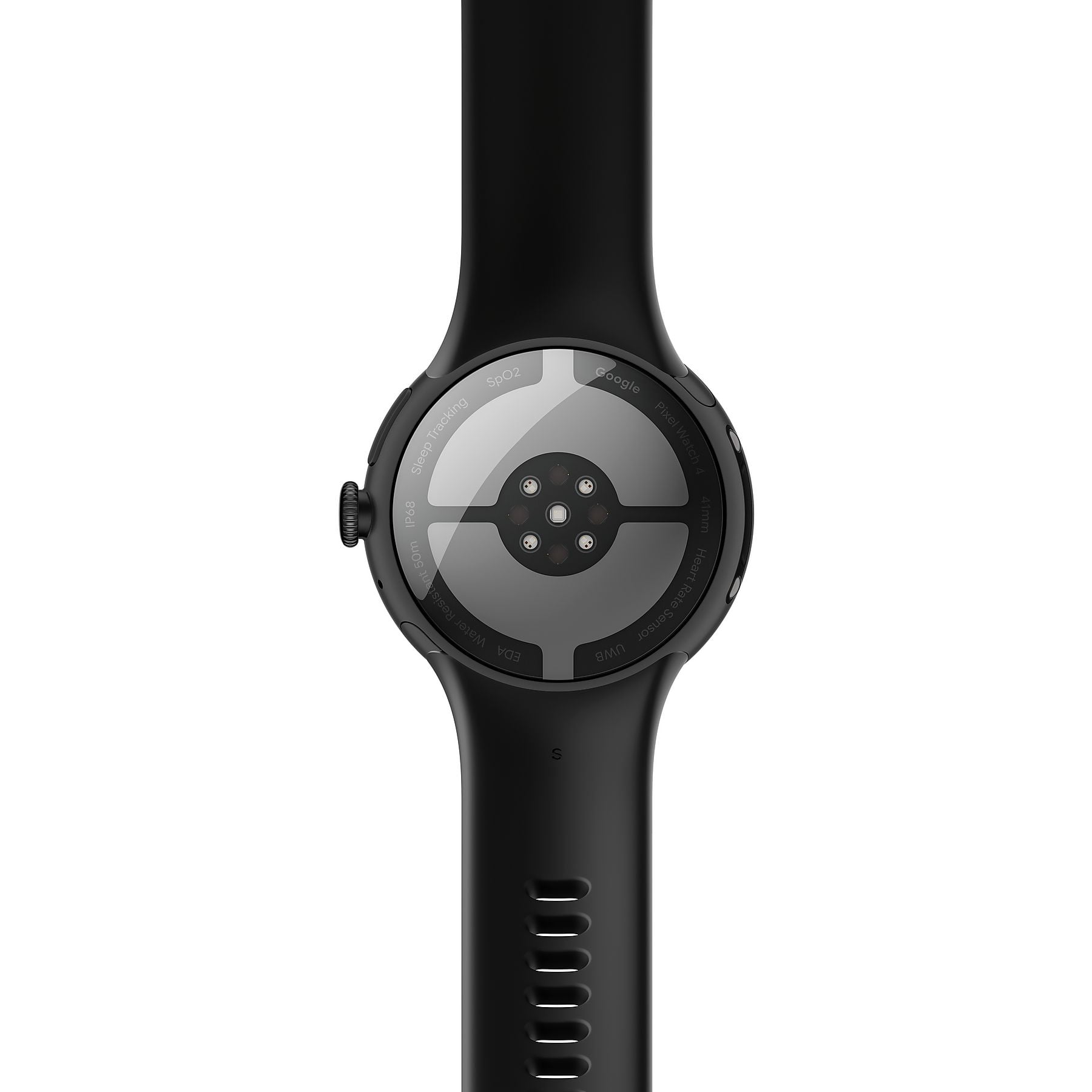 GOOGLE Pixel Watch 4 41 Wi-Fi Smartwatch Fluorelastomer, 130-215, Obsidian GOOGLE