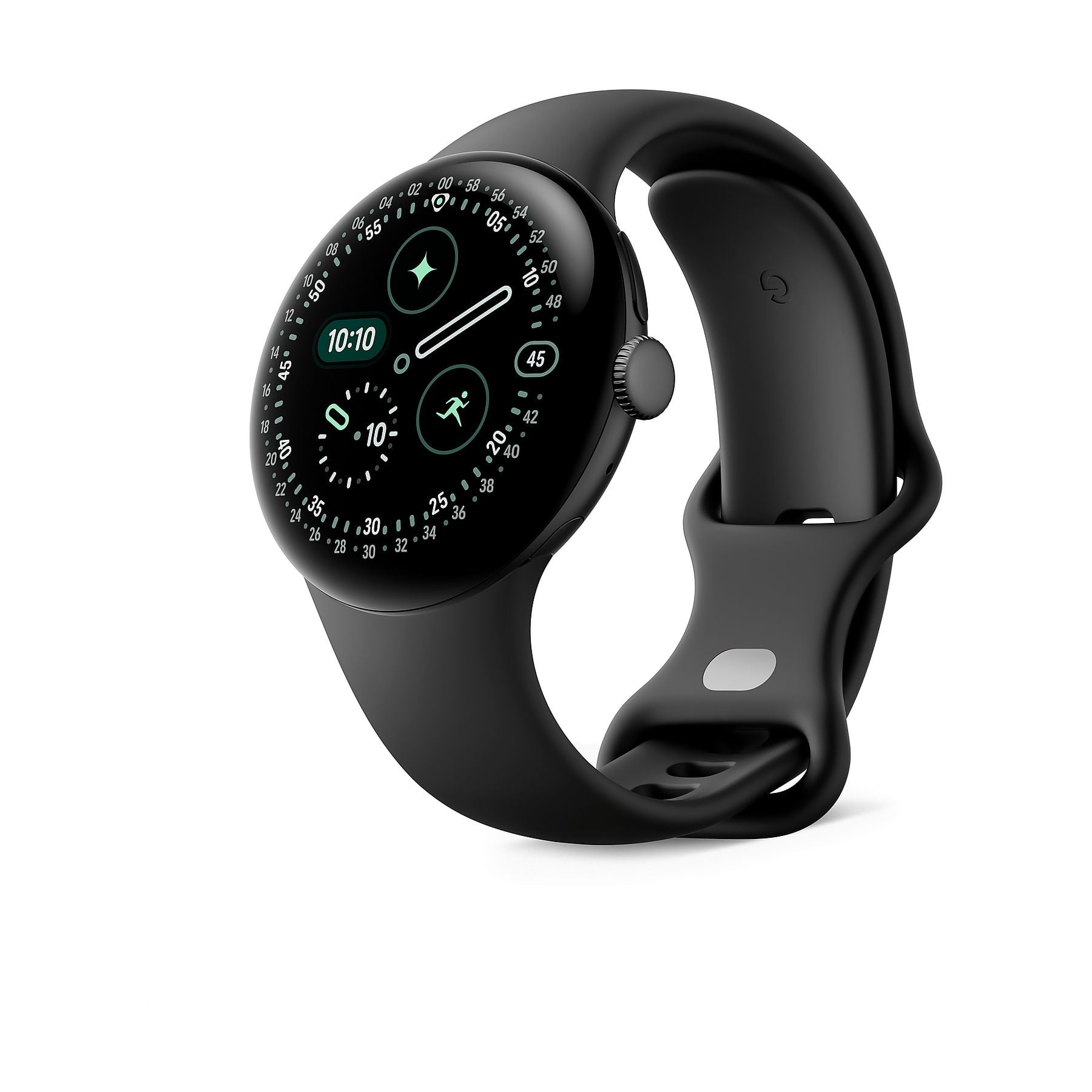 GOOGLE Pixel Watch 4 41 Wi-Fi Smartwatch Fluorelastomer, 130-215, Obsidian GOOGLE