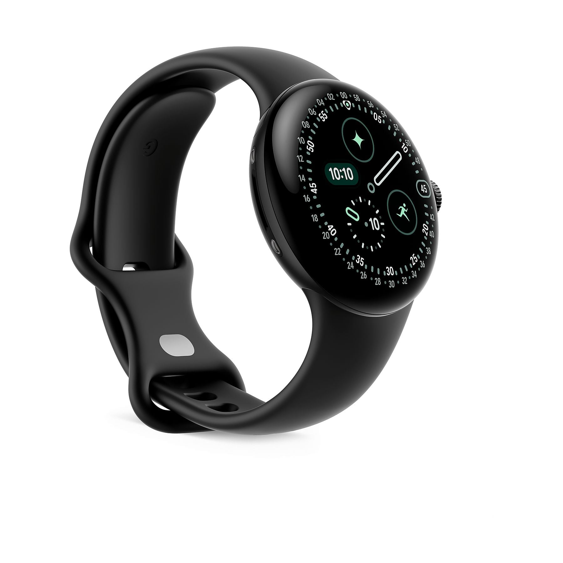 GOOGLE Pixel Watch 4 41 Wi-Fi Smartwatch Fluorelastomer, 130-215, Obsidian GOOGLE