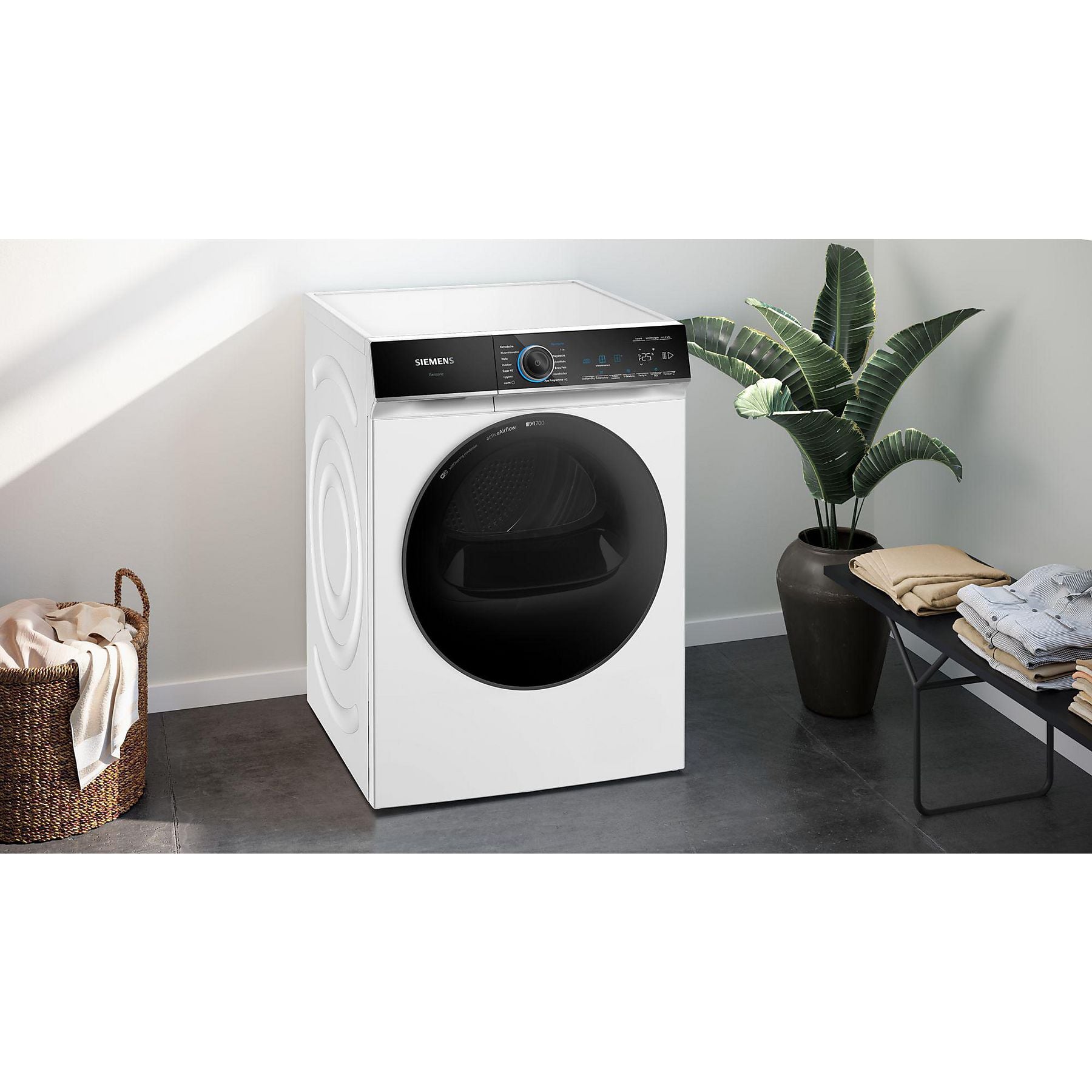 SIEMENS WR47B2C40 Wärmepumpentrockner iQ700 (9,0 kg, Weiß) SIEMENS
