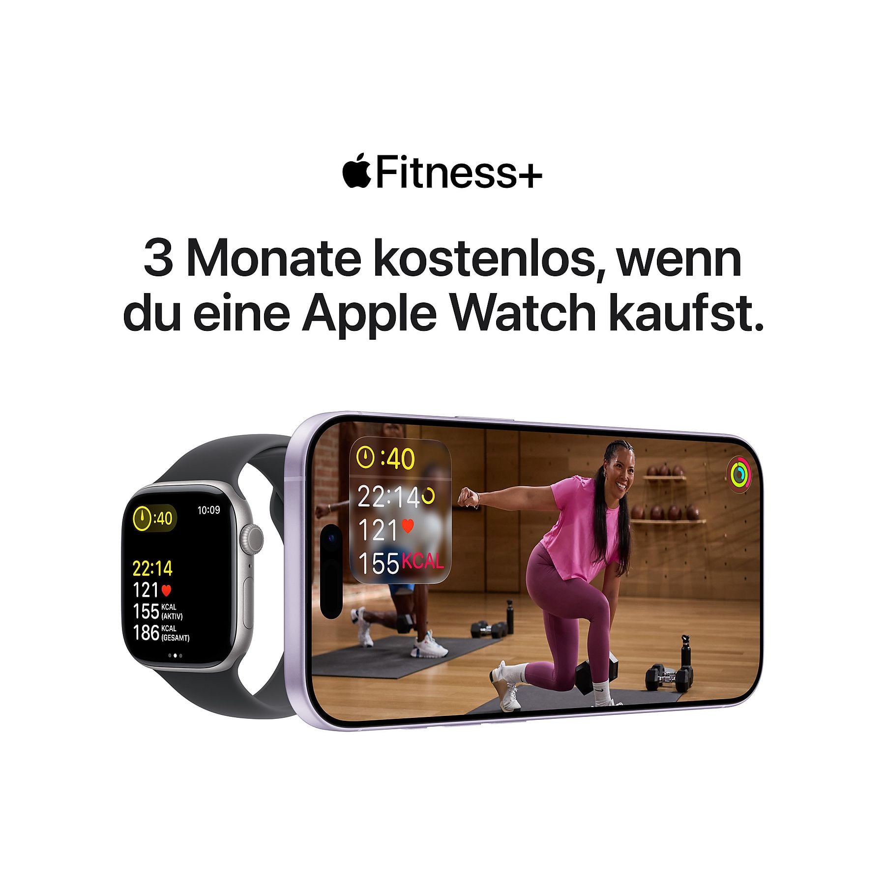APPLE Watch SE 3 Cellular 40, 2025 Smartwatch Aluminium Fluorelastomer, 150-200 mm, Mitternacht APPLE