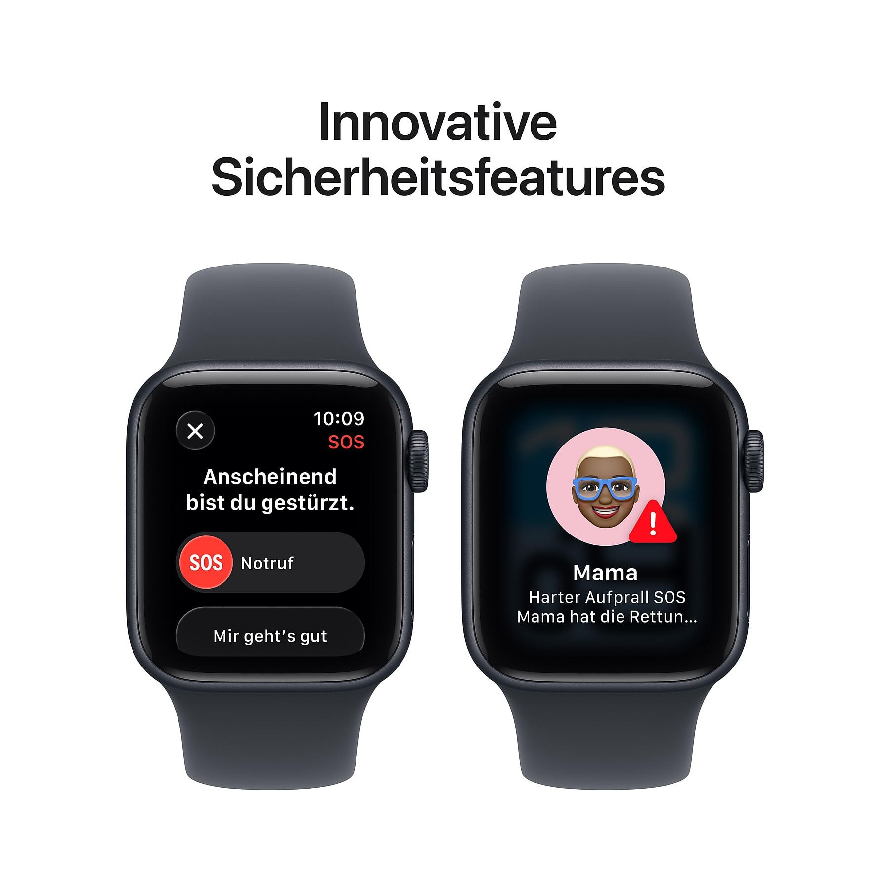 APPLE Watch SE 3 Cellular 40, 2025 Smartwatch Aluminium Fluorelastomer, 150-200 mm, Mitternacht APPLE