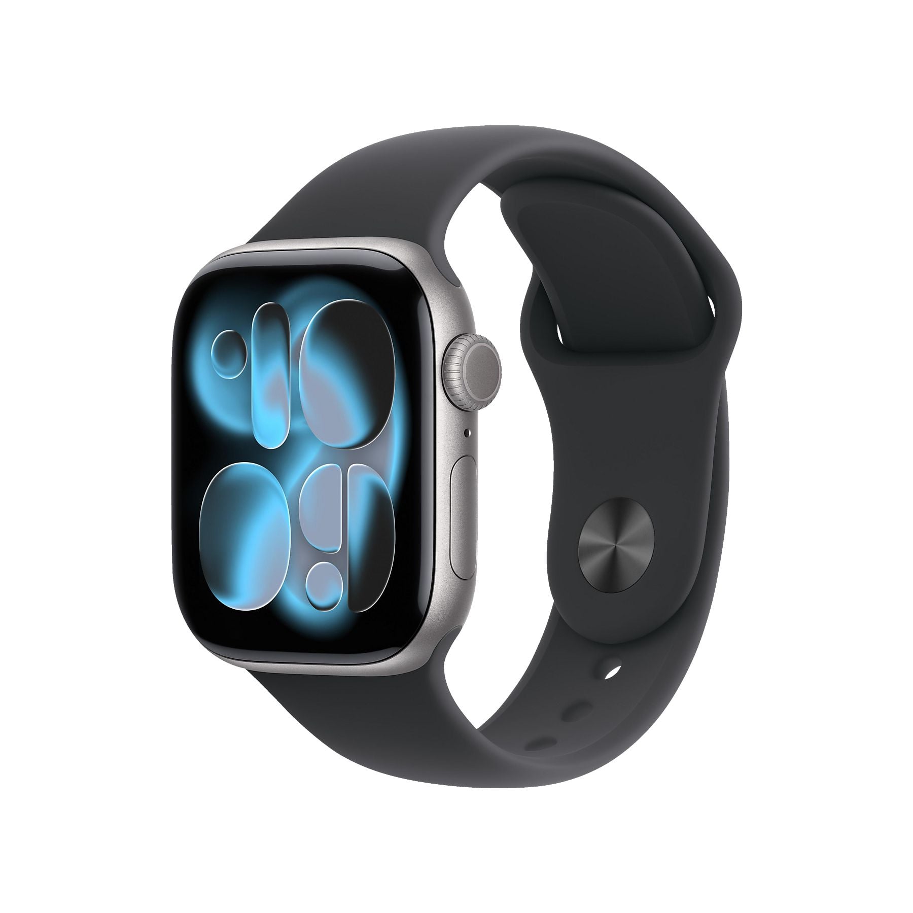 APPLE Watch Series 11 Cellular 42, 2025 Smartwatch Aluminiumgehäuse Fluorelastomer, 130-180 mm, Space Grau/Schwarz APPLE
