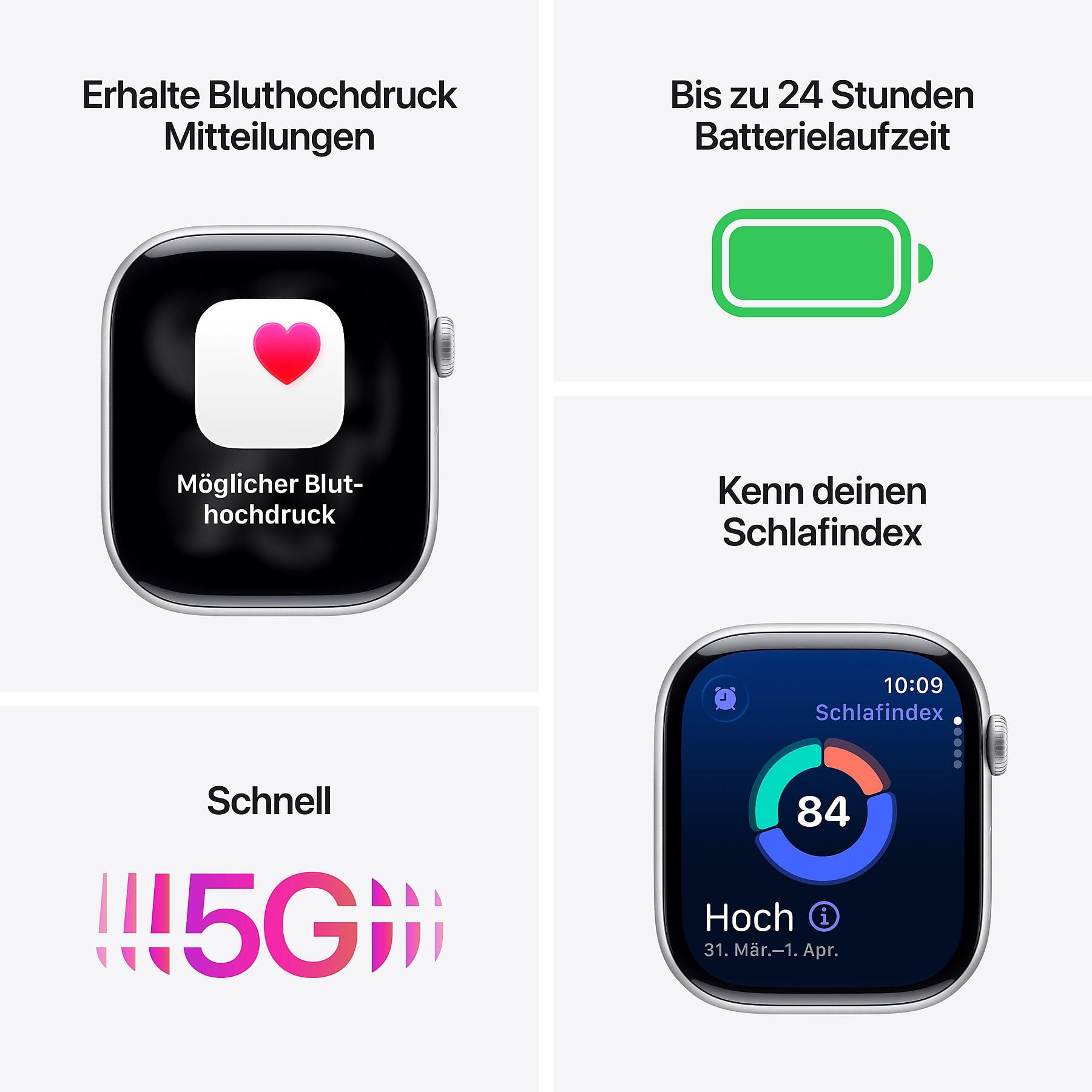 APPLE Watch Series 11 Cellular 42, 2025 Smartwatch Aluminiumgehäuse Fluorelastomer, 130-180 mm, Space Grau/Schwarz APPLE