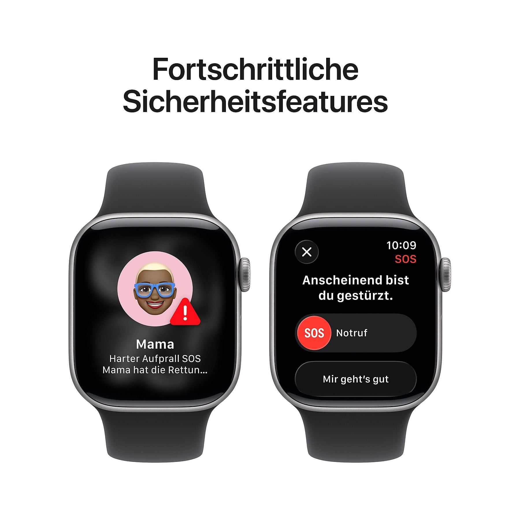 APPLE Watch Series 11 Cellular 42, 2025 Smartwatch Aluminiumgehäuse Fluorelastomer, 130-180 mm, Space Grau/Schwarz APPLE