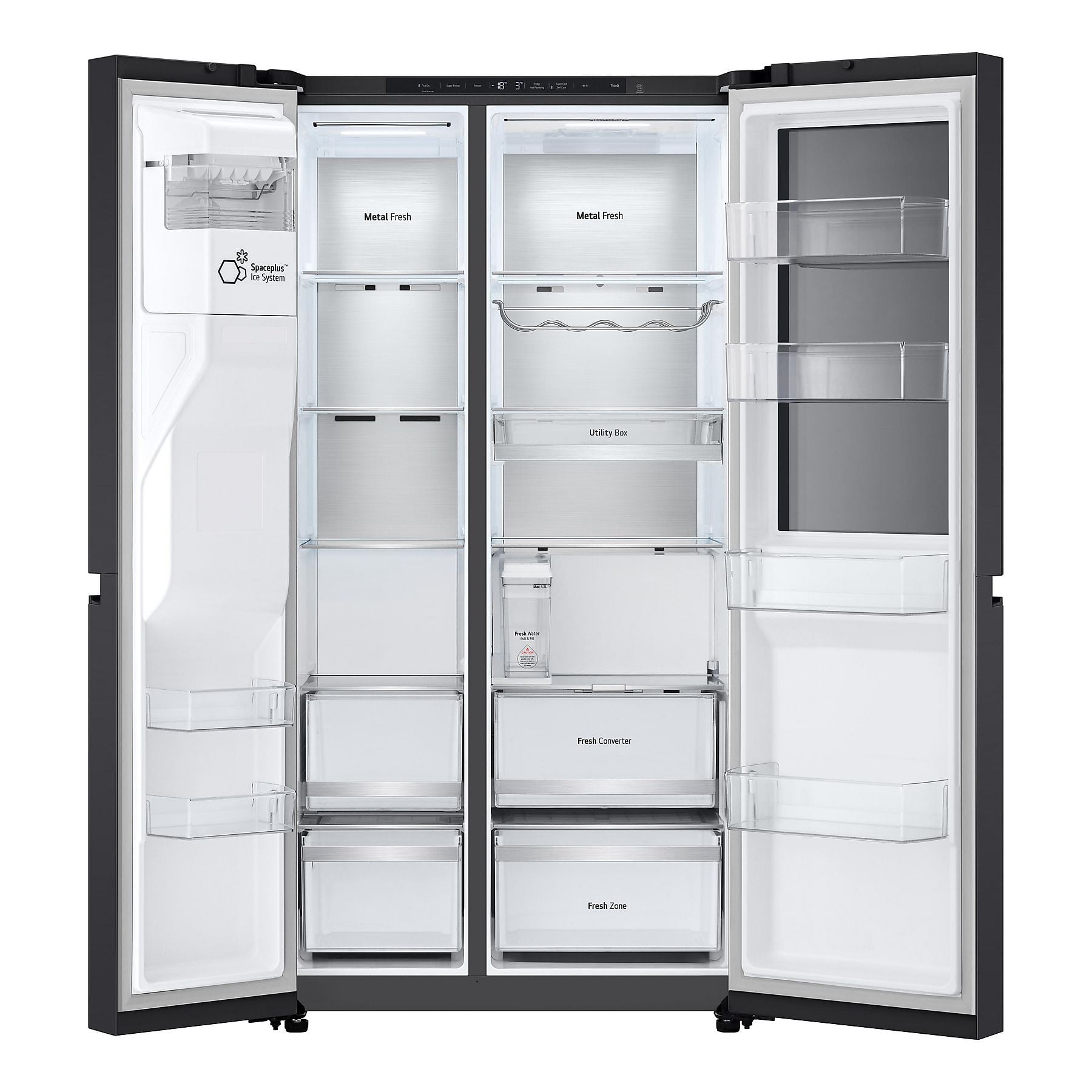 LG GSGE91EVAC G-Serie Side-by-Side (628 l, C, 1790 mm hoch, Essence Black Steel) LG