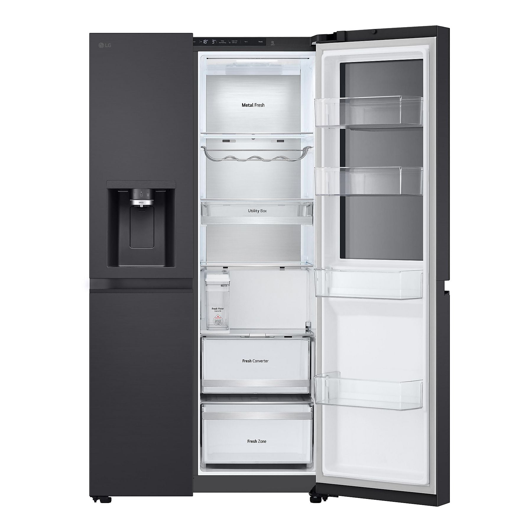 LG GSGE91EVAC G-Serie Side-by-Side (628 l, C, 1790 mm hoch, Essence Black Steel) LG