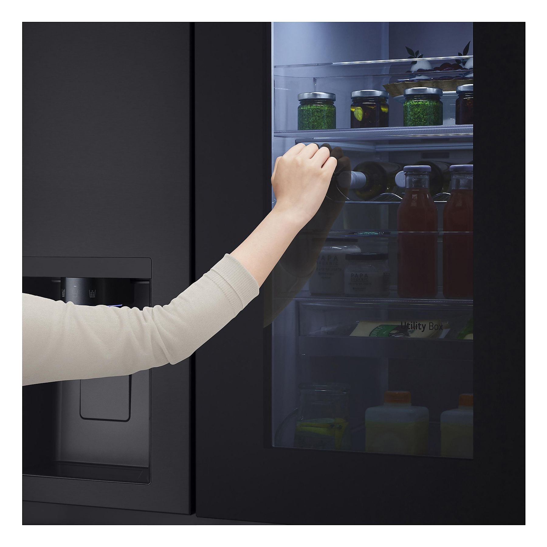 LG GSGE91EVAC G-Serie Side-by-Side (628 l, C, 1790 mm hoch, Essence Black Steel) LG