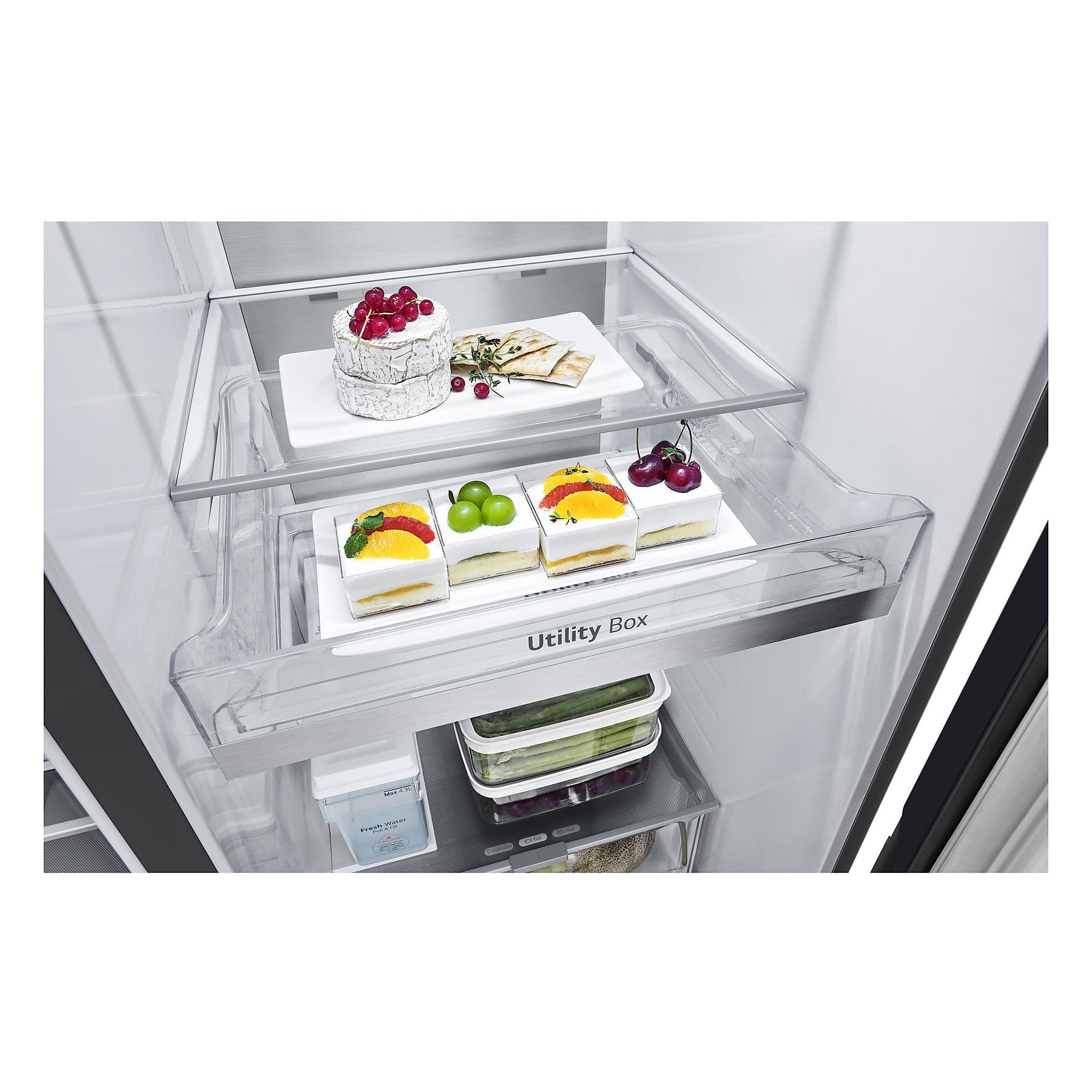 LG GSGE91EVAC G-Serie Side-by-Side (628 l, C, 1790 mm hoch, Essence Black Steel) LG