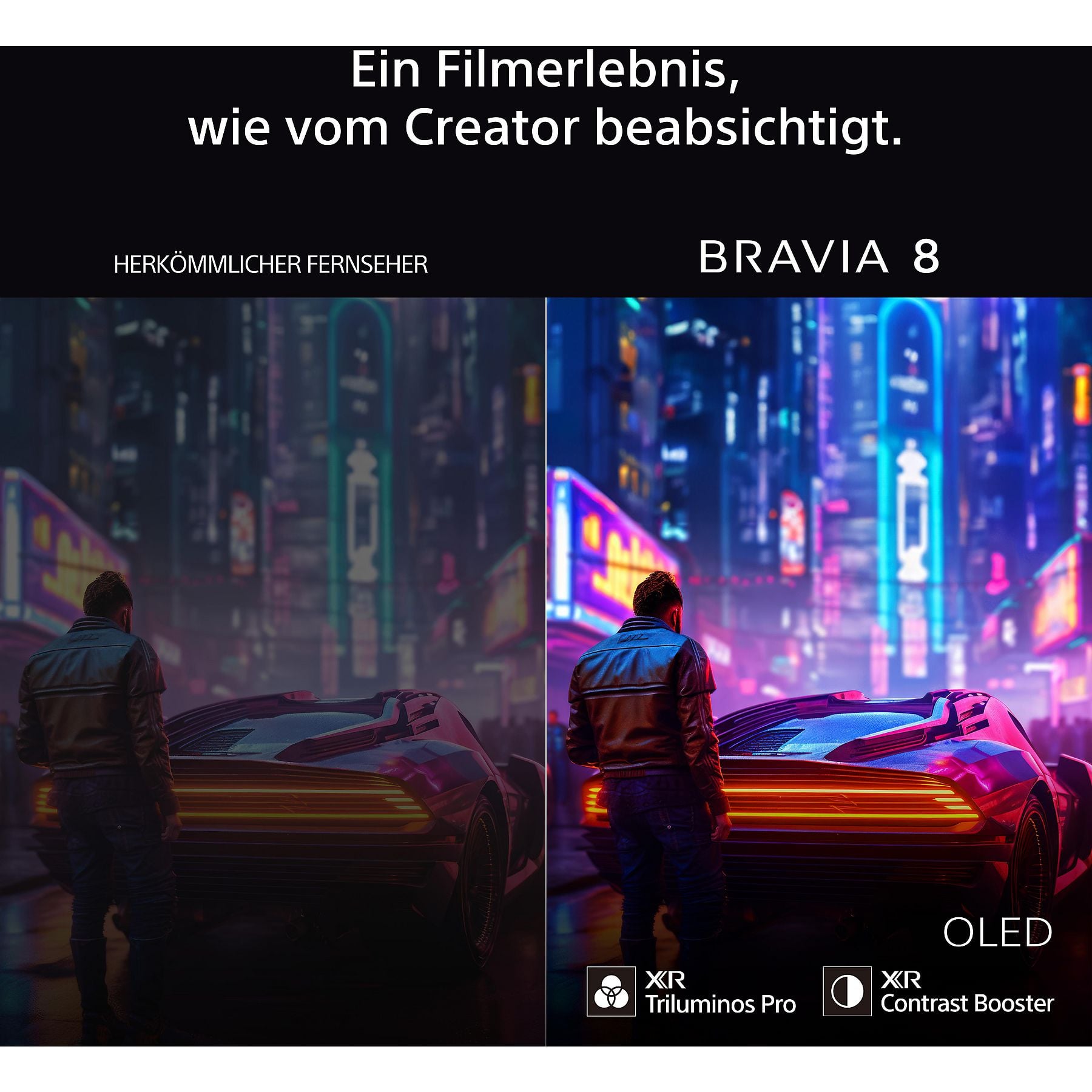 SONY BRAVIA 8A K-77XR8A OLED TV (Flat, 77 Zoll / 195 cm, OLED 4K, SMART TV) SONY