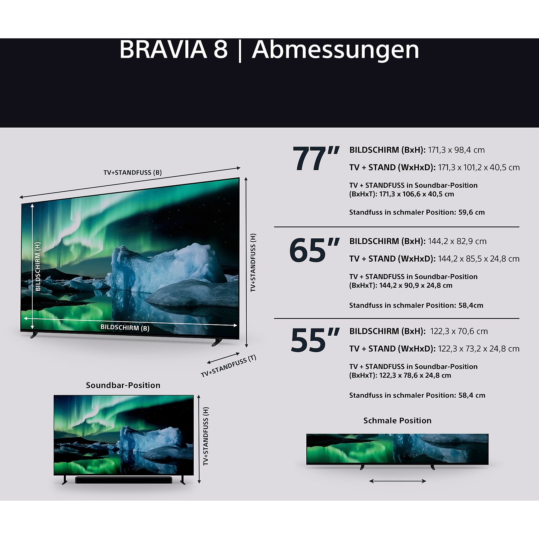 SONY BRAVIA 8A K-77XR8A OLED TV (Flat, 77 Zoll / 195 cm, OLED 4K, SMART TV) SONY