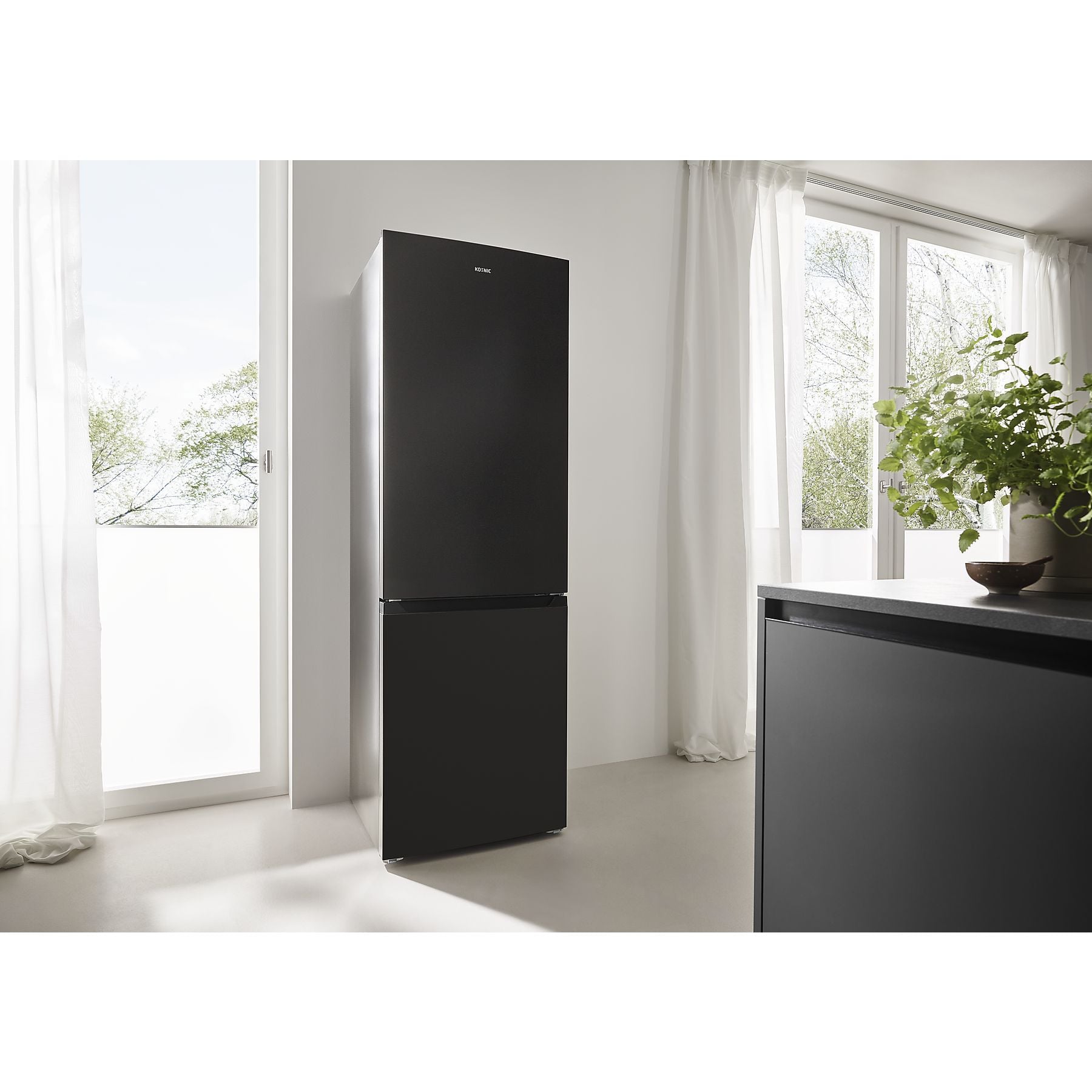 KOENIC KFK 631-1 D IN Cooling Combi Static (D, 315 l, 185,5 cm hoch, Dark Inox) KOENIC