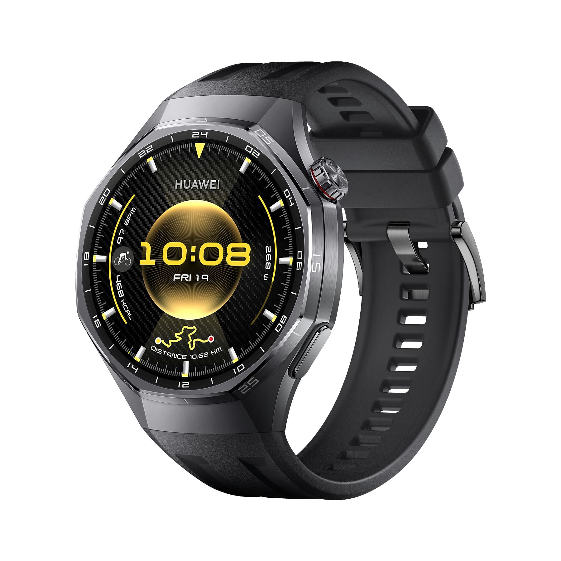HUAWEI Watch GT6 Pro Smartwatch Fluorelastomerarmband, 140-210 mm, Schwarz HUAWEI