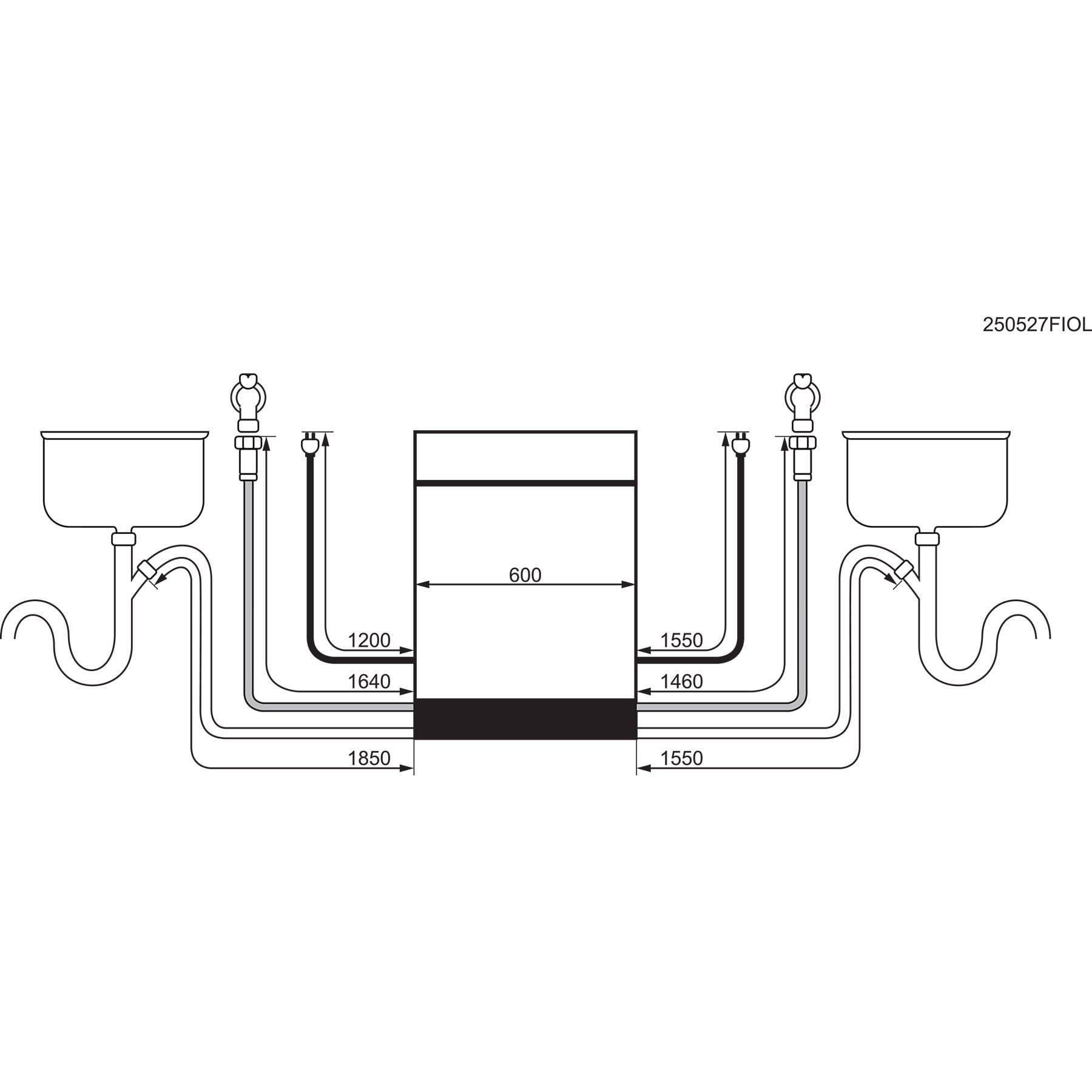 AEG GI8200B4SC Serie 8000 Geschirrspüler (vollintegrierbar, 596 mm breit, 42 dB (A), B) AEG