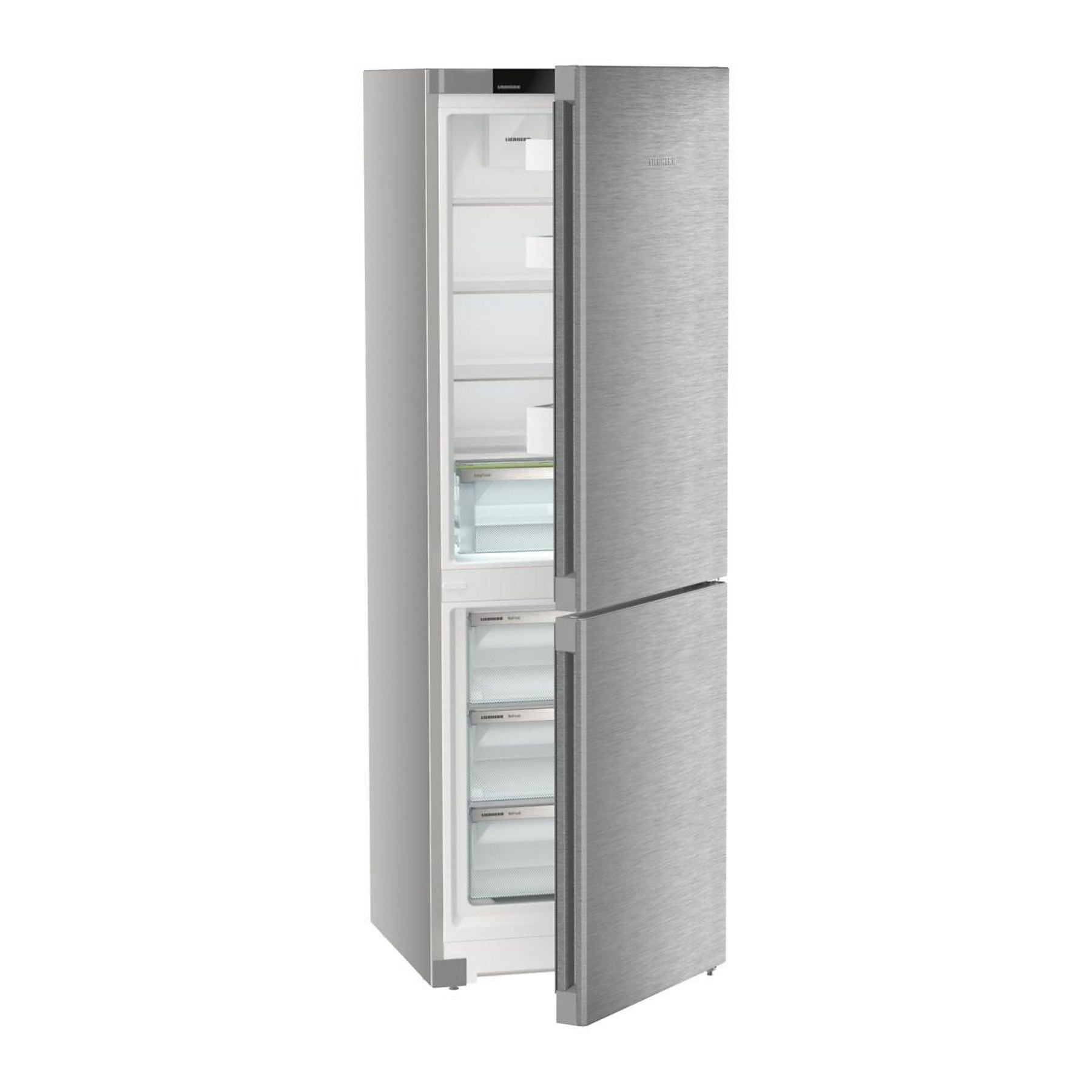 LIEBHERR KGNet 1860C Pure Kühlgefrierkombination (C, 330 l, 1855 mm hoch, Edelstahltüren, Gehäuse silber) LIEBHERR
