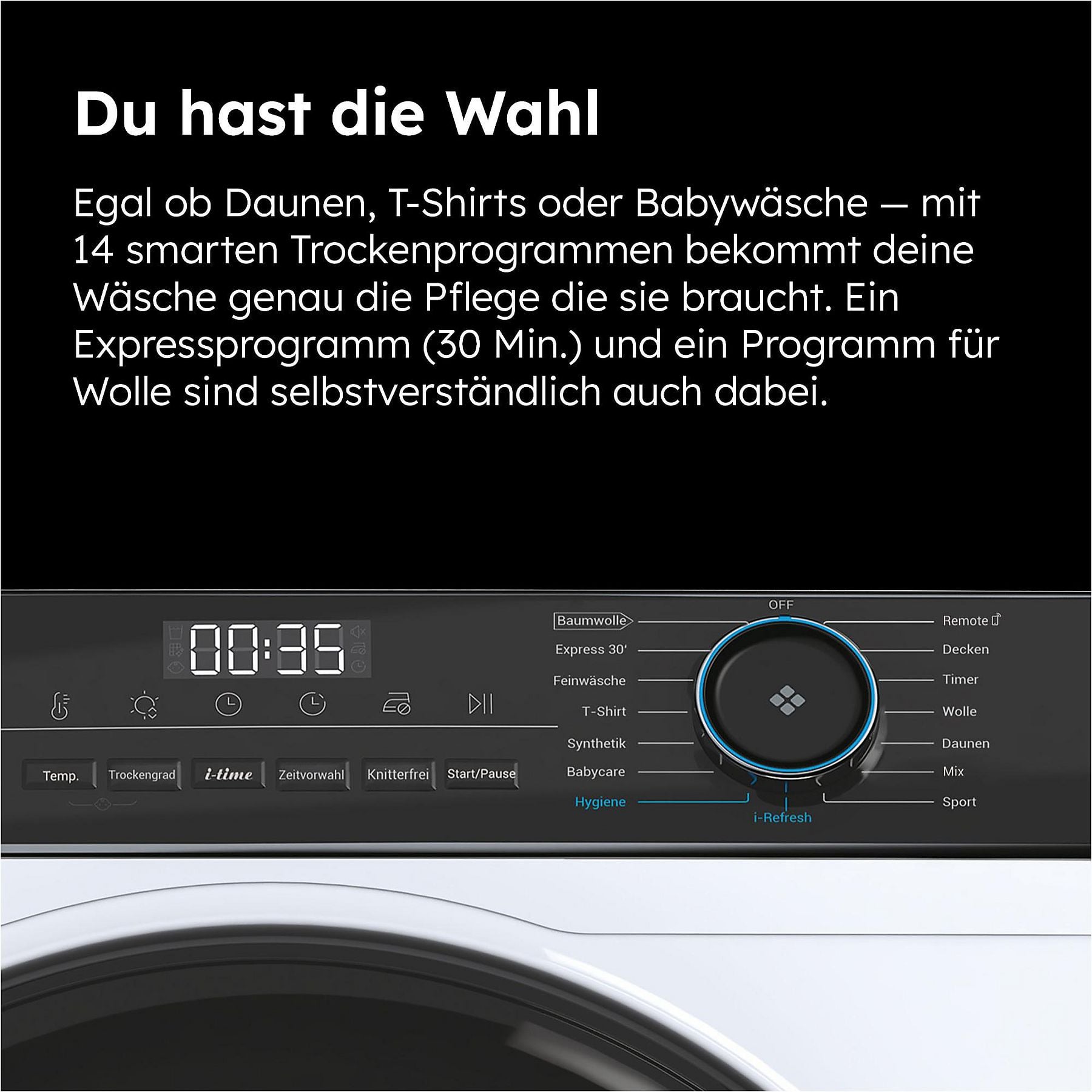 HAIER HD91-A3939E-DE Wärmepumpentrockner I PRO 3 (9 kg, Weiß) GCN ELECTRO